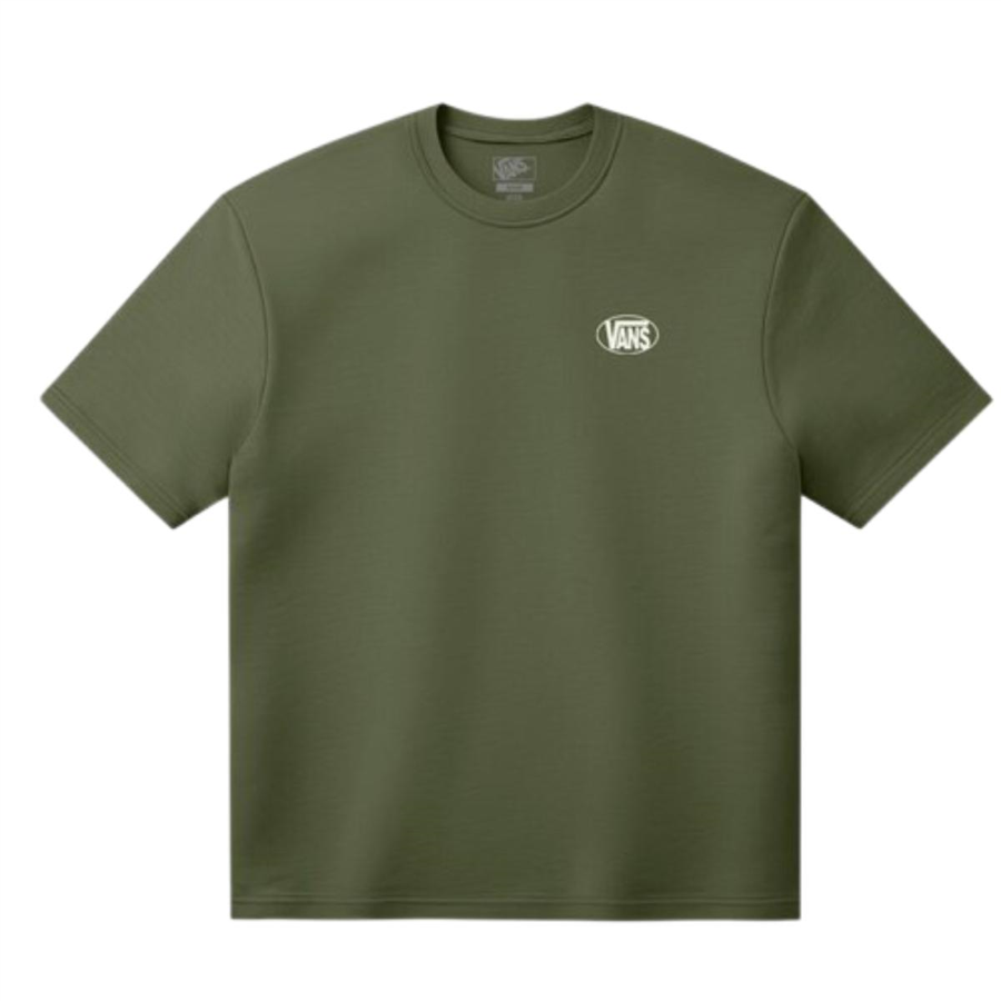 Vans Oval Logo Loose SS Tee VN0010FEGRK1 Yeşil Tişört