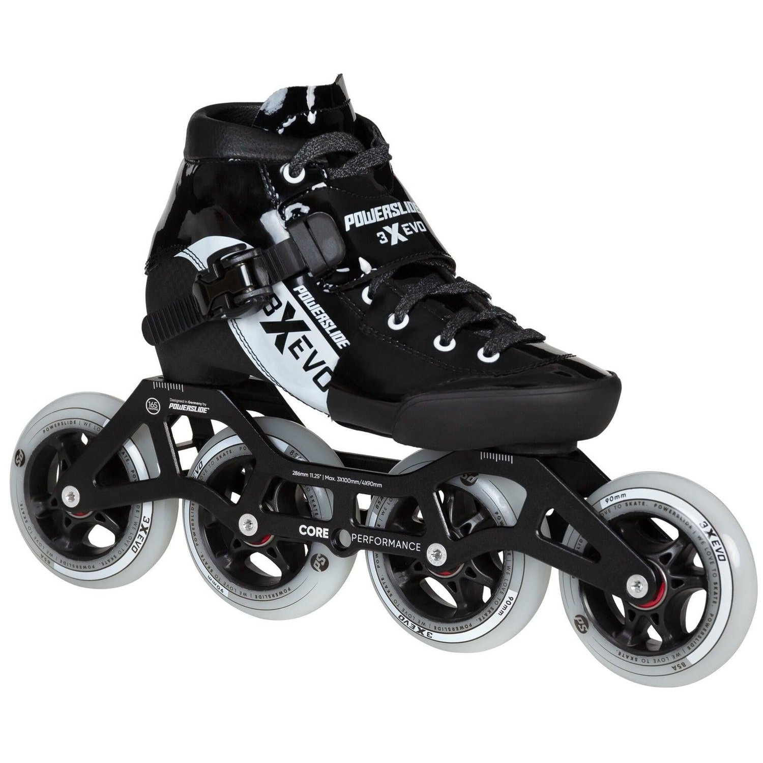 3X adj. Evo Black / White Racing Paten