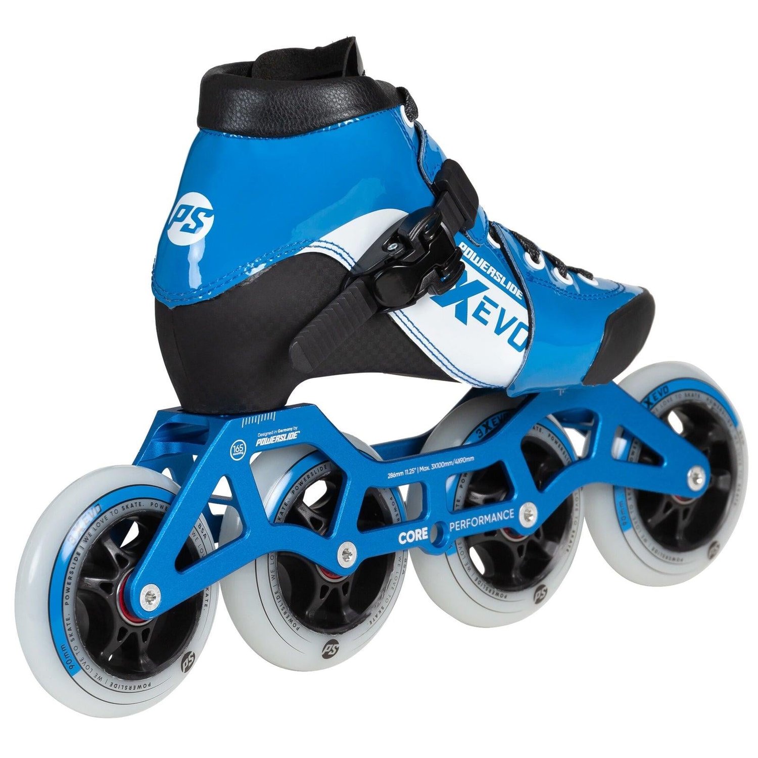 3X adj. Evo Blue / White Racing Paten
