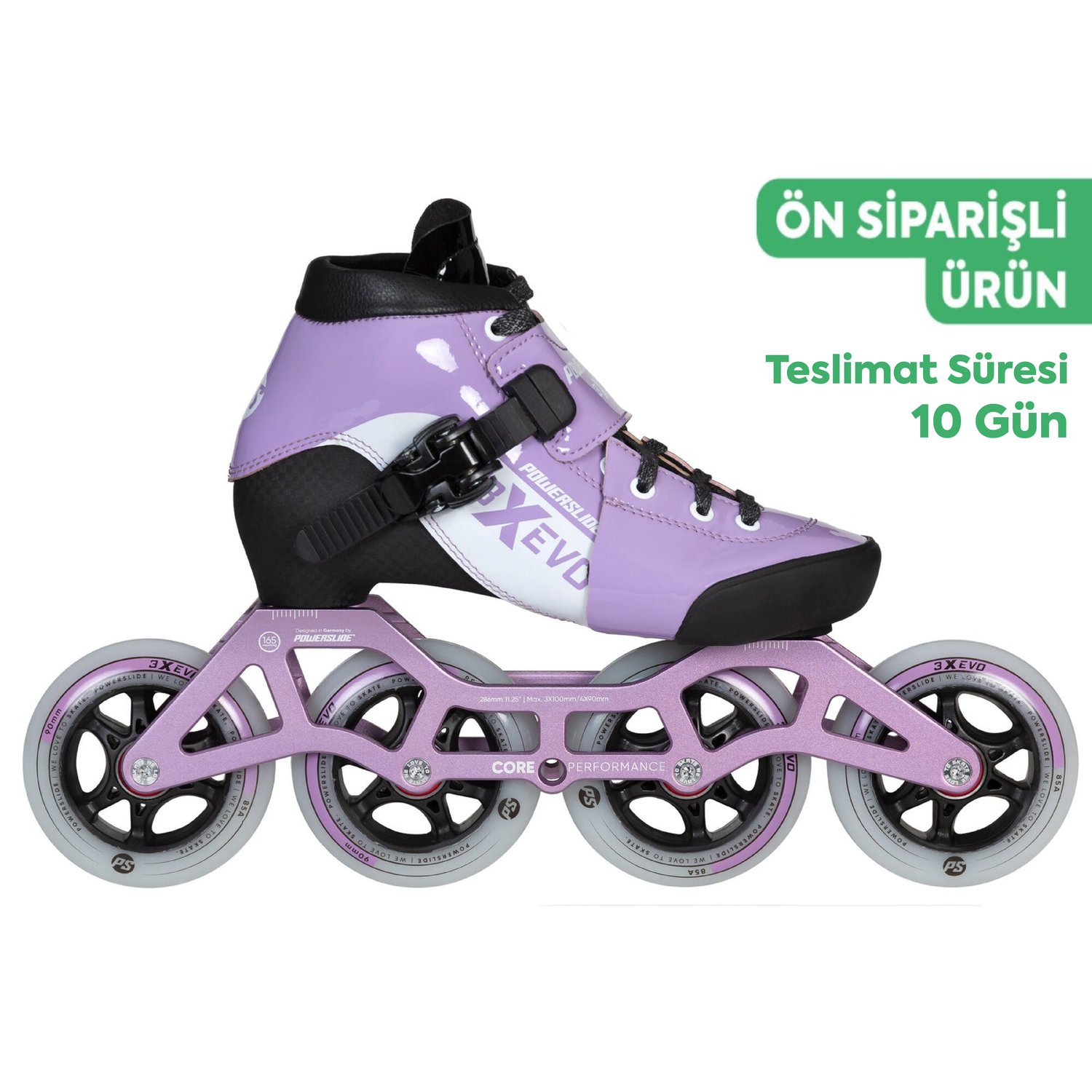 3X adj. Evo Lavender / White Racing Paten