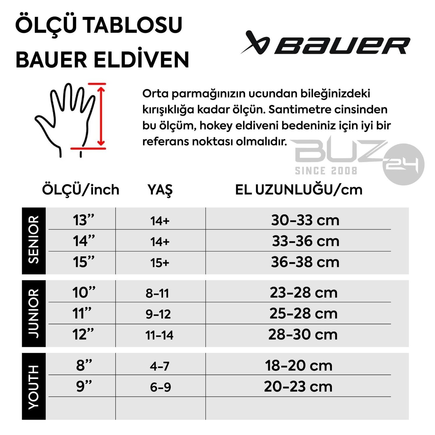 Bauer Supreme M3 JUNIOR Hokey Eldiveni