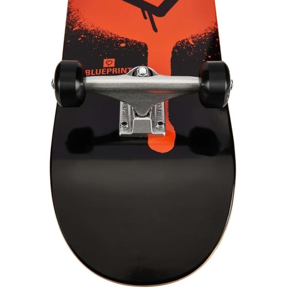 BluePrint 8.25 Spray Heart Black Orange Skateboard Kaykay