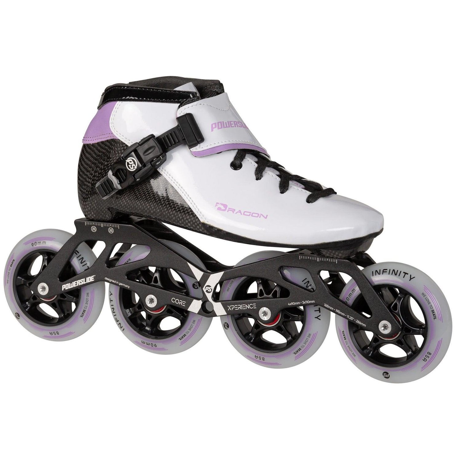 Dragon White 90 Racing Paten
