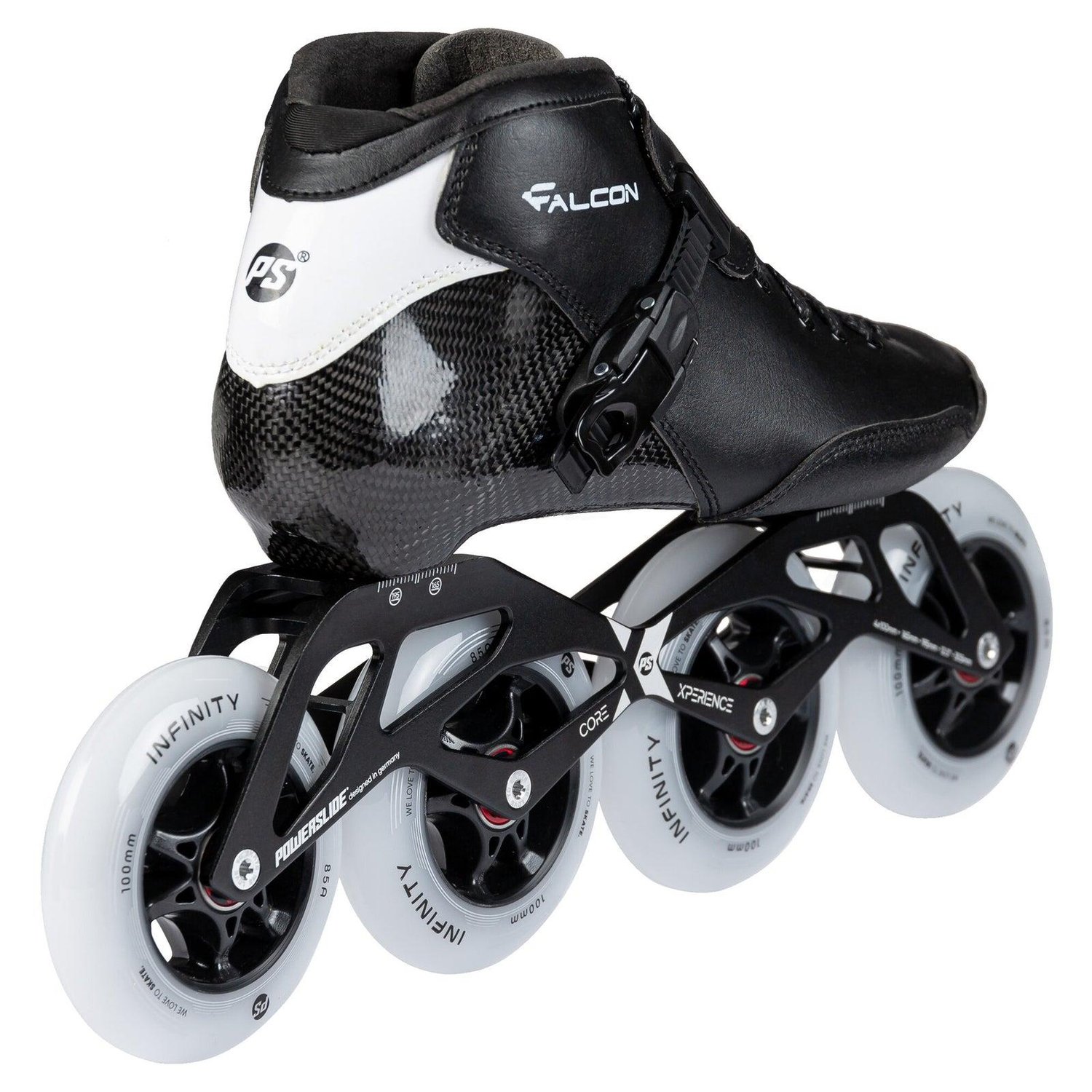 Falcon Black 4X100 Racing Paten