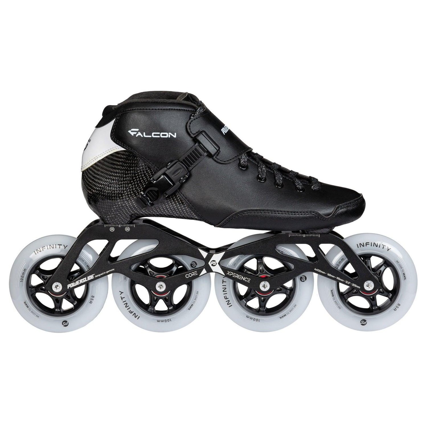 Falcon Black 4X100 Racing Paten
