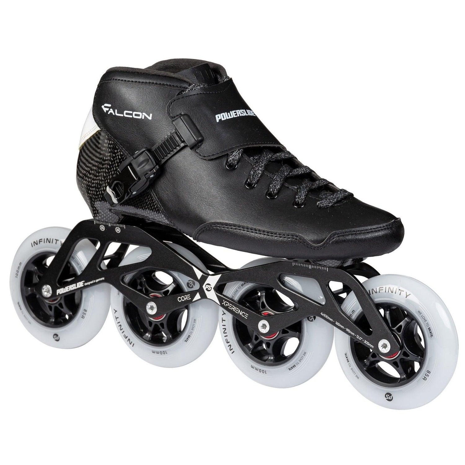 Falcon Black 4X100 Racing Paten