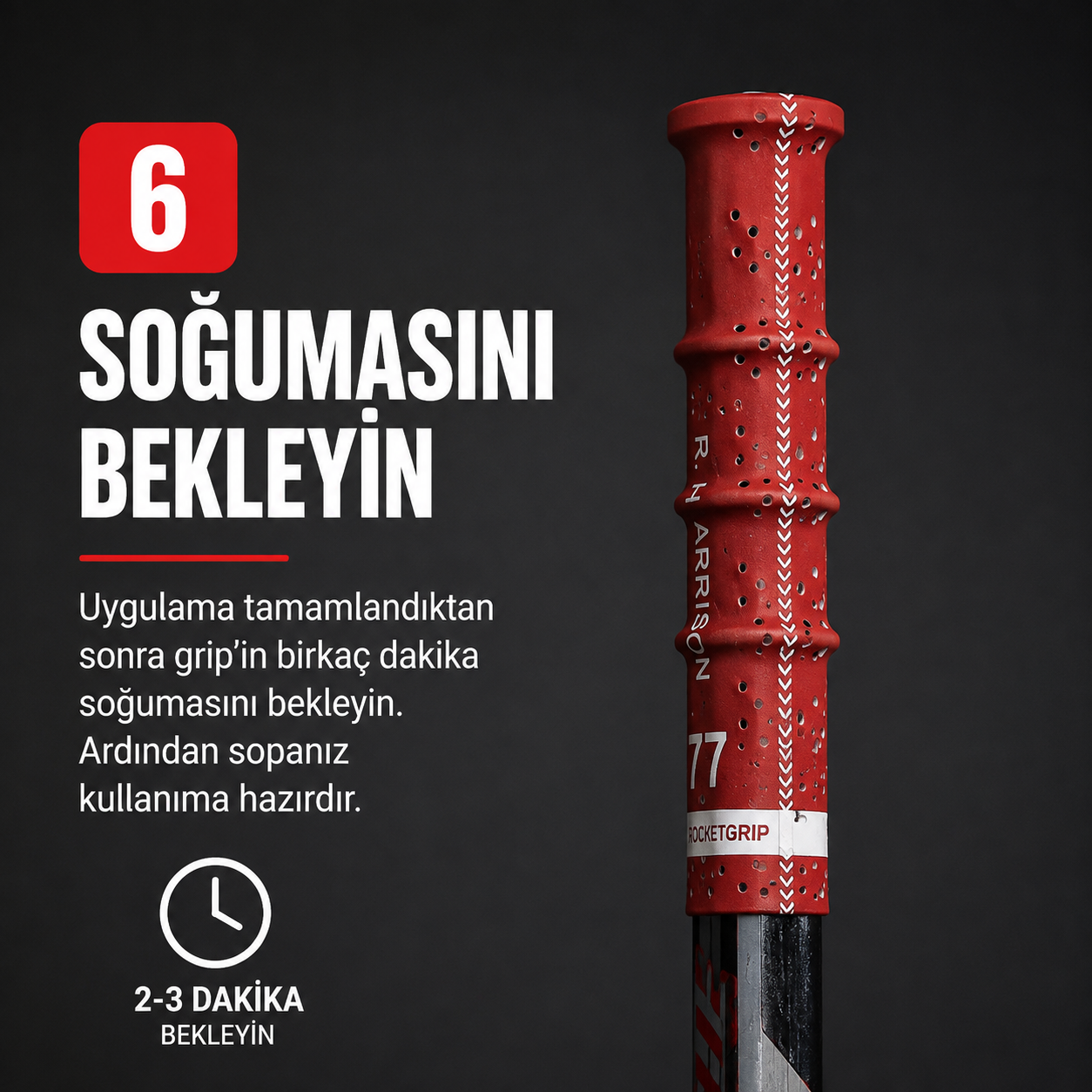 RocketGrip Hole Hokey Sopası Grip Sarı/Siyah