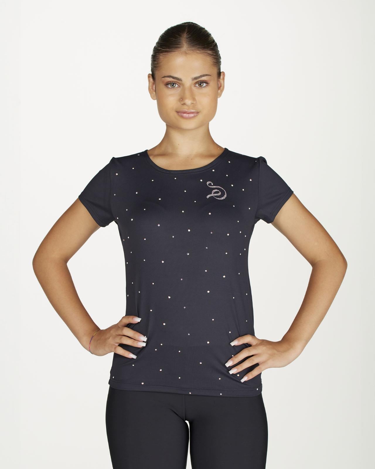 Saçılmış Kristalli T-Shirt