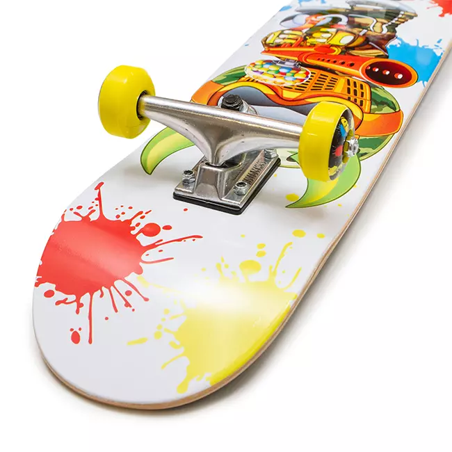 Speed Demons 8.0 Paintballer White Skateboard Kaykay