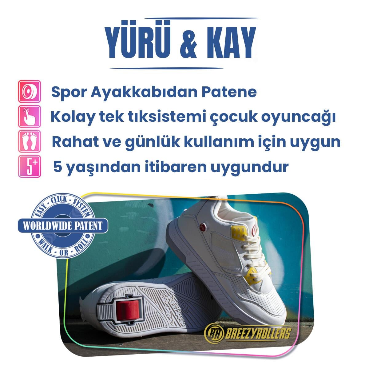 Tekerlekli Ayakkabı Jumper Cream