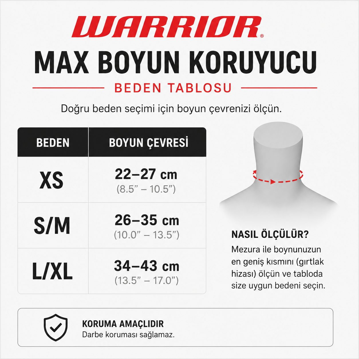 Warrior Max Kesilmeye Dayanıklı Hokey Boyun Koruyucu