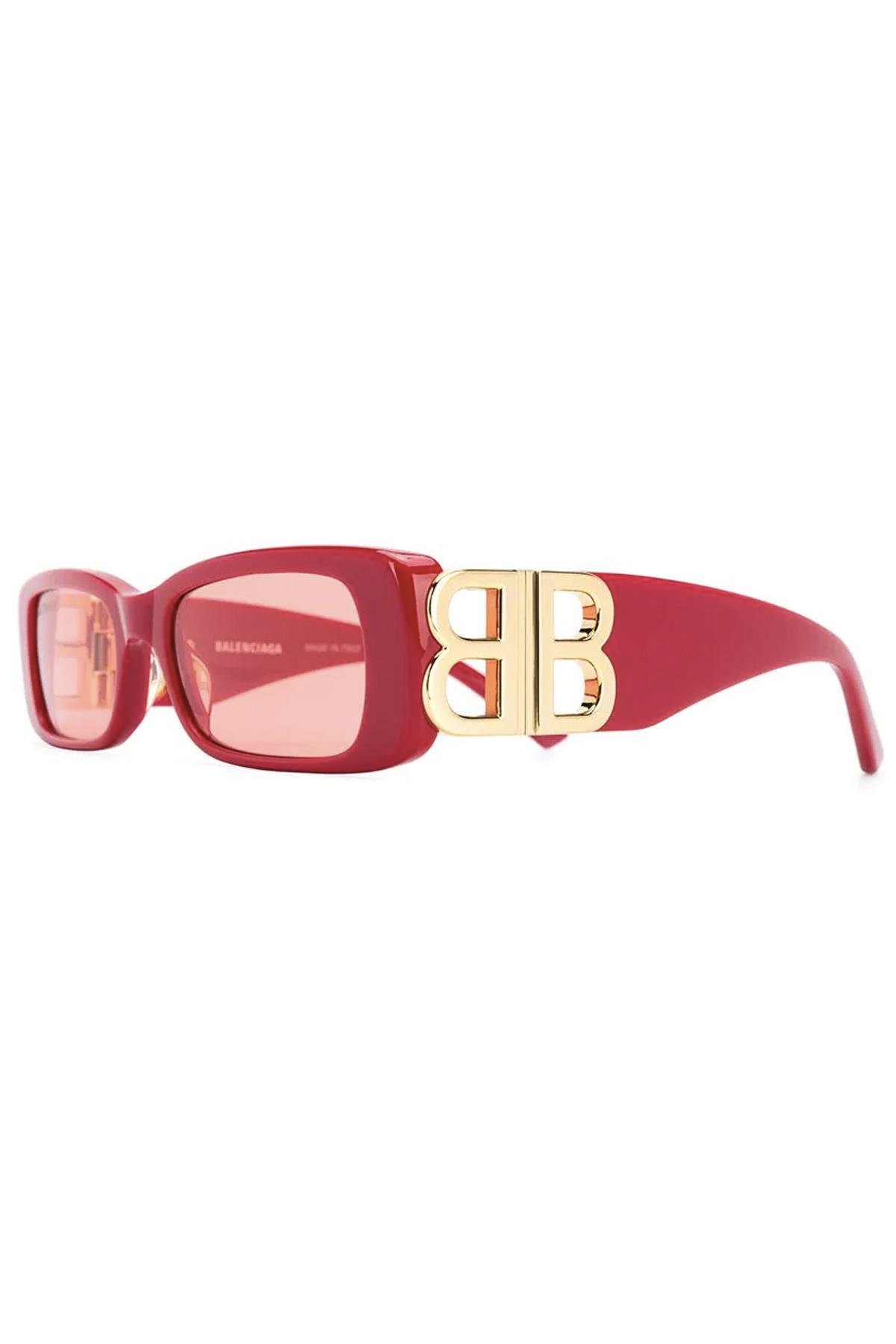 BALENCIAGA BB0096S 003 Kırmızı Güneş Gözlüğü