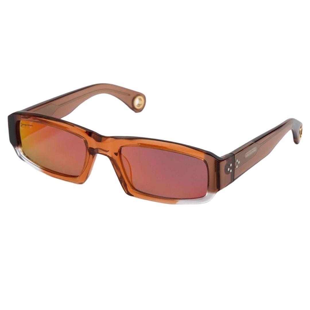 JACQUEMUS LES LUNETTES ALTU MULTI SUN BROWN - RED MIRROR LENS