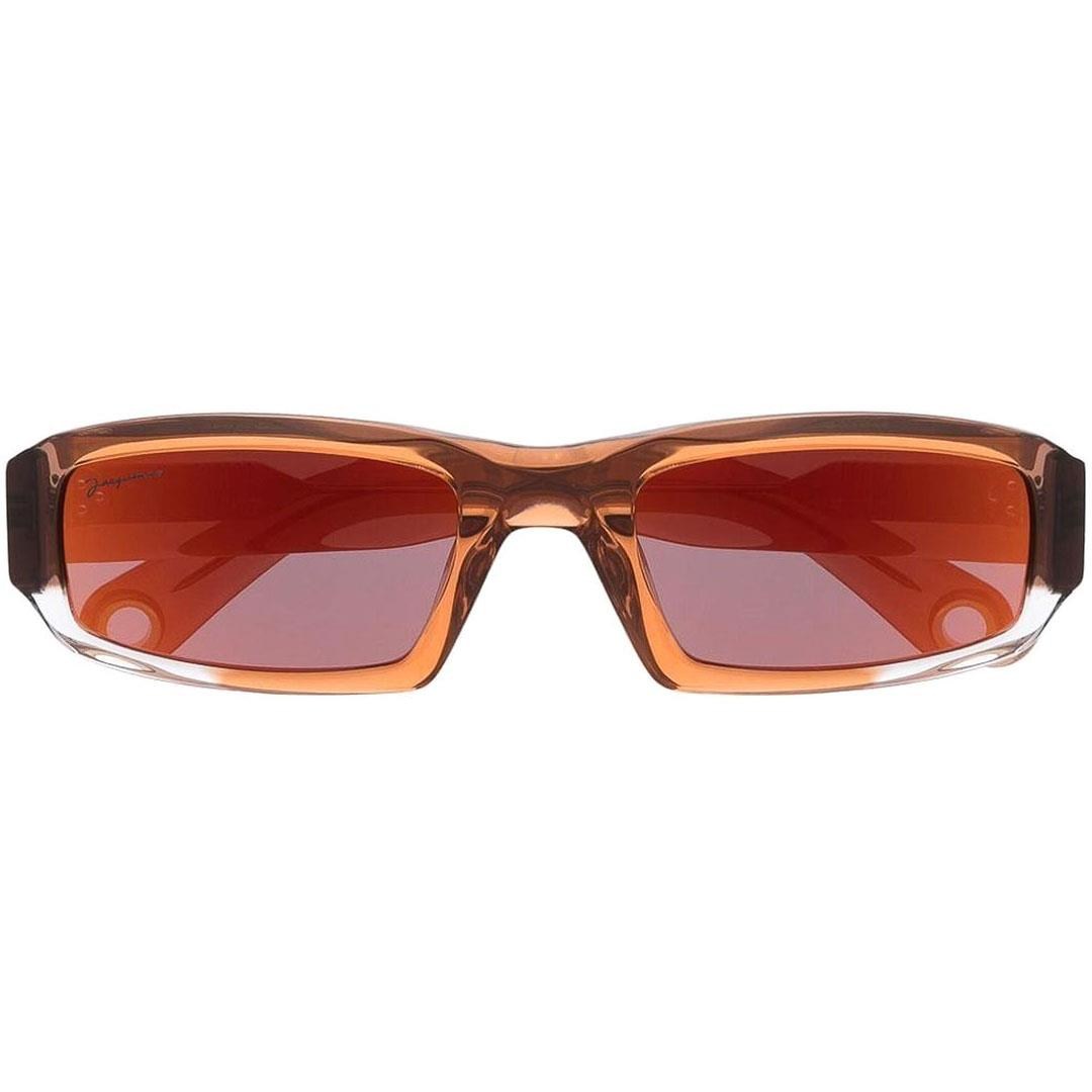 JACQUEMUS LES LUNETTES ALTU MULTI SUN BROWN - RED MIRROR LENS