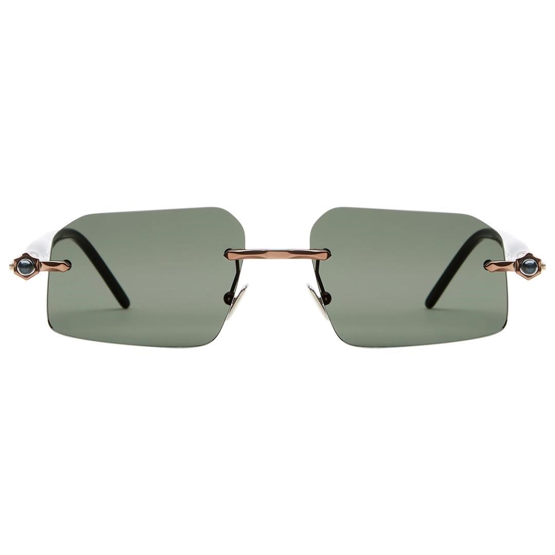 KUBORAUM sunglasses& case P64 56-17 BZ HB F.green