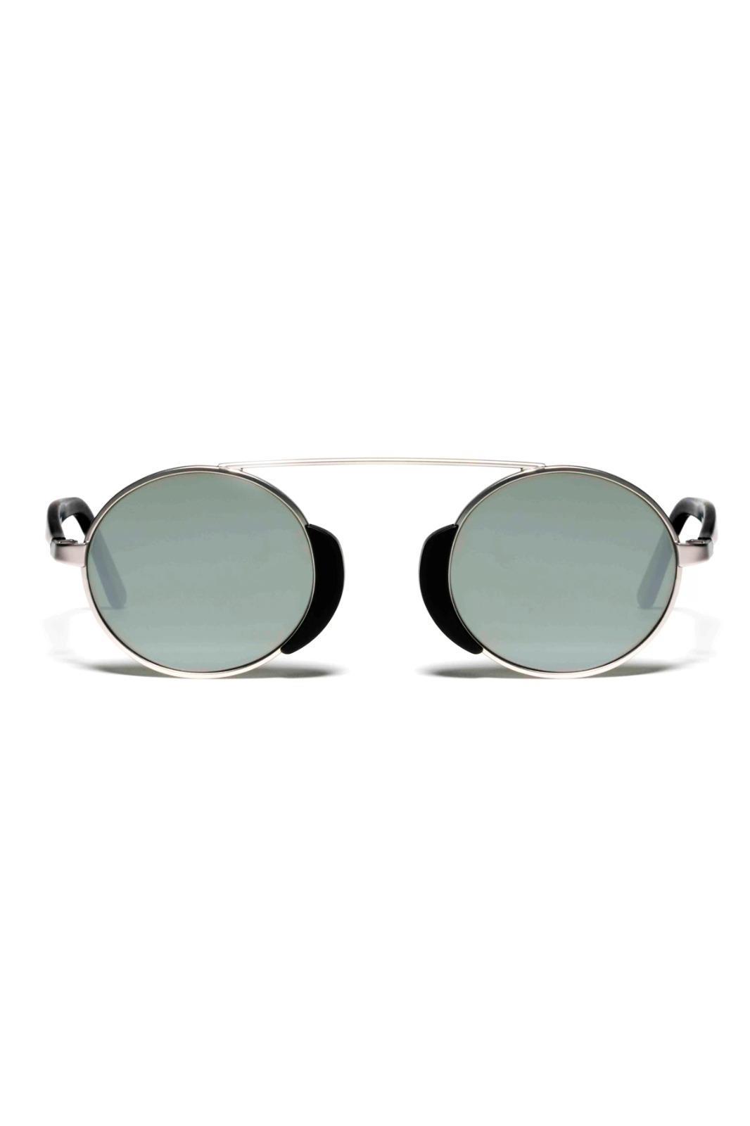 L.G.R Black Matt 00 // Flat Silver Mirror Unisex Güneş Gözlüğü