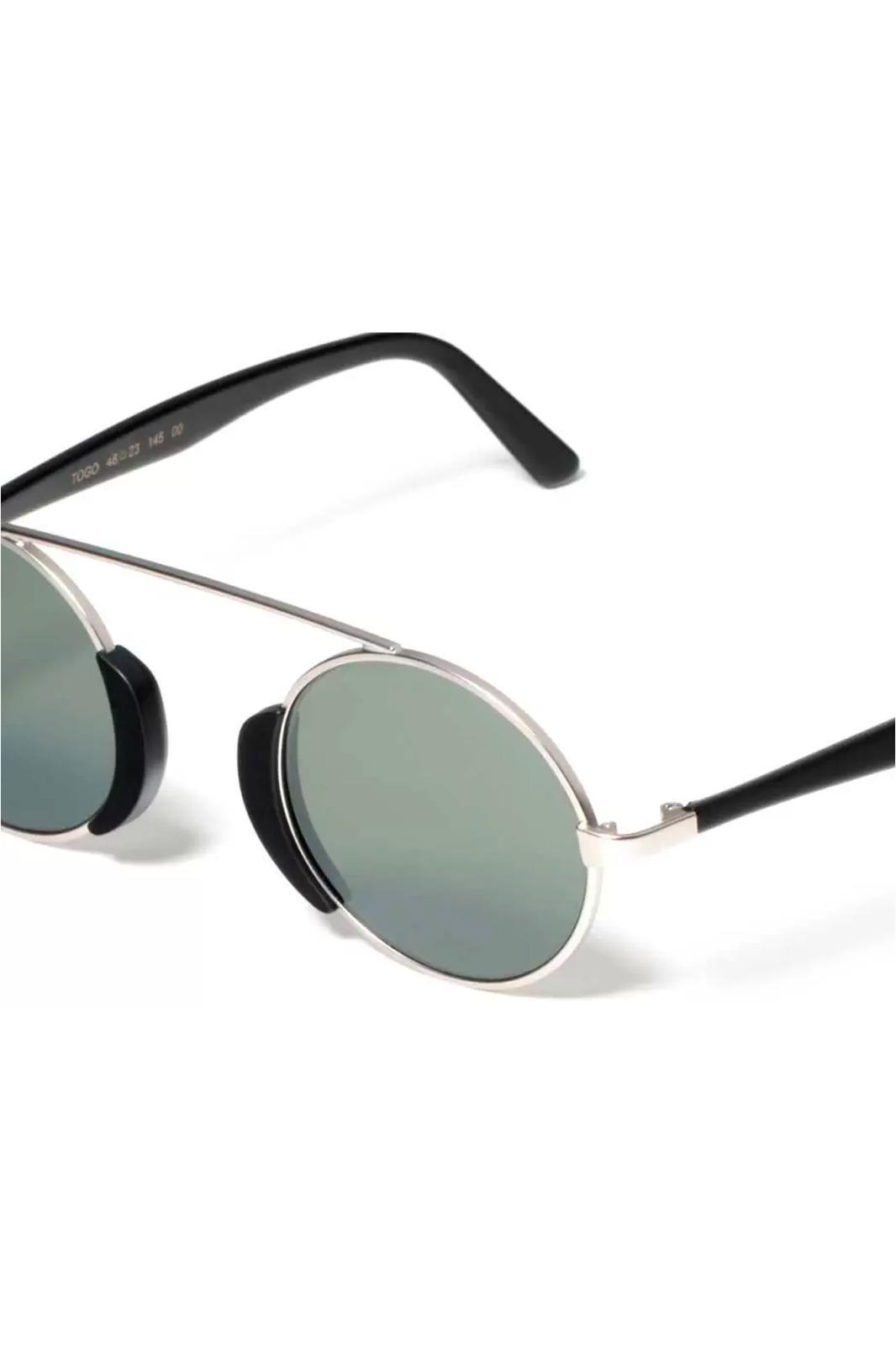 L.G.R Black Matt 00 // Flat Silver Mirror Unisex Güneş Gözlüğü