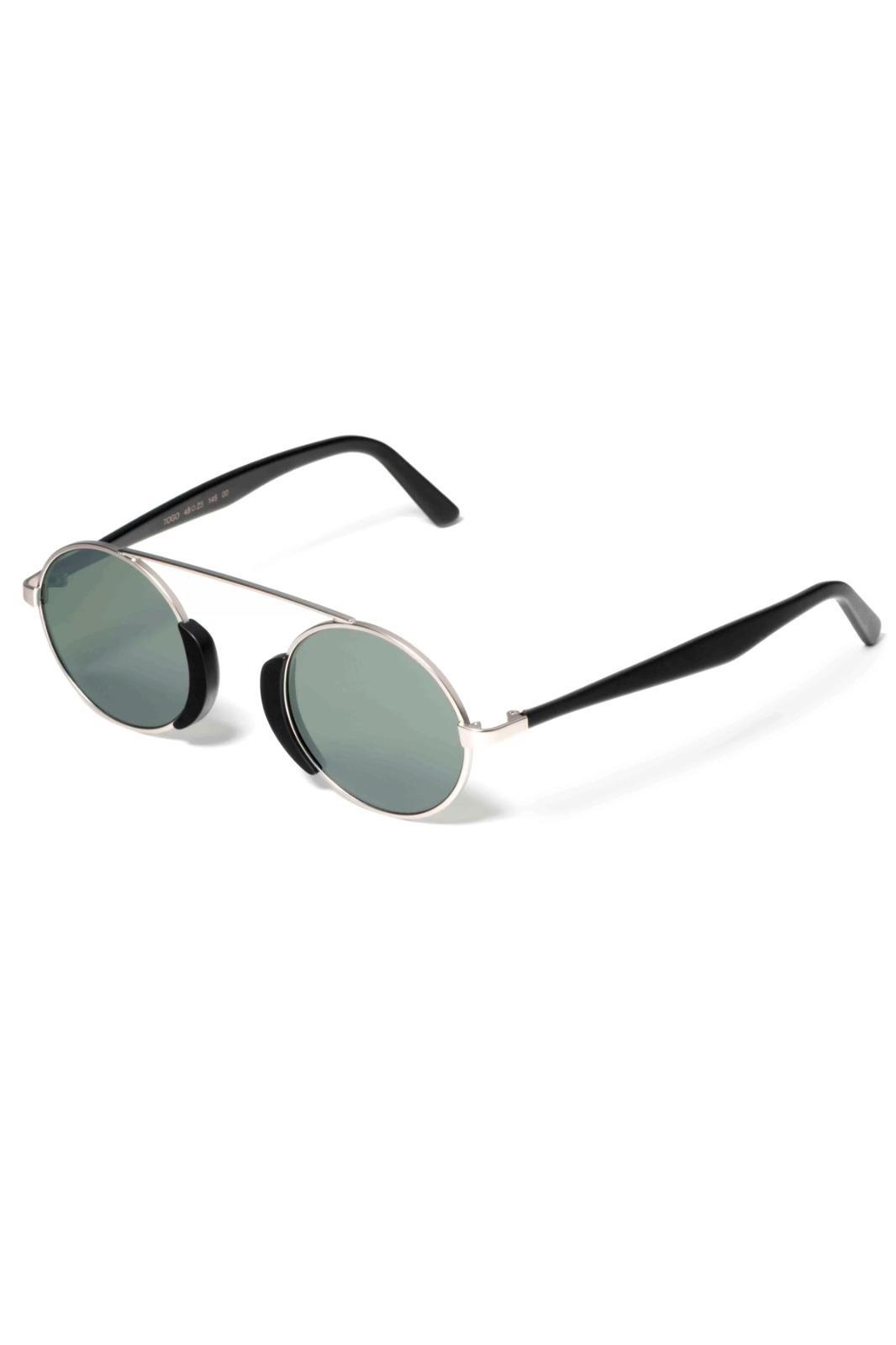 L.G.R Black Matt 00 // Flat Silver Mirror Unisex Güneş Gözlüğü