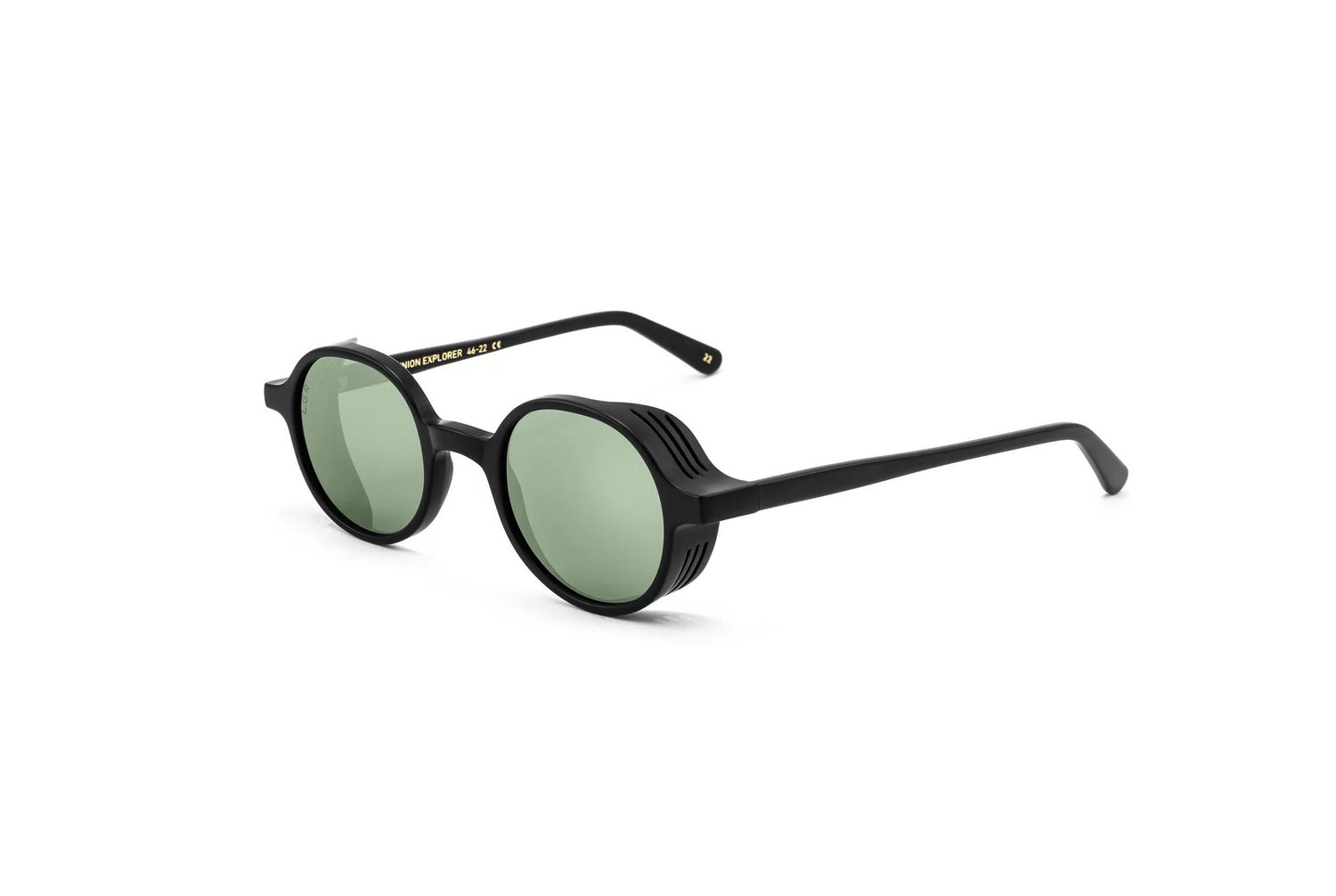 LGR Reunion Explorer Black Matt 22 // Flat Green G15 Unisex Güneş Gözlüğü