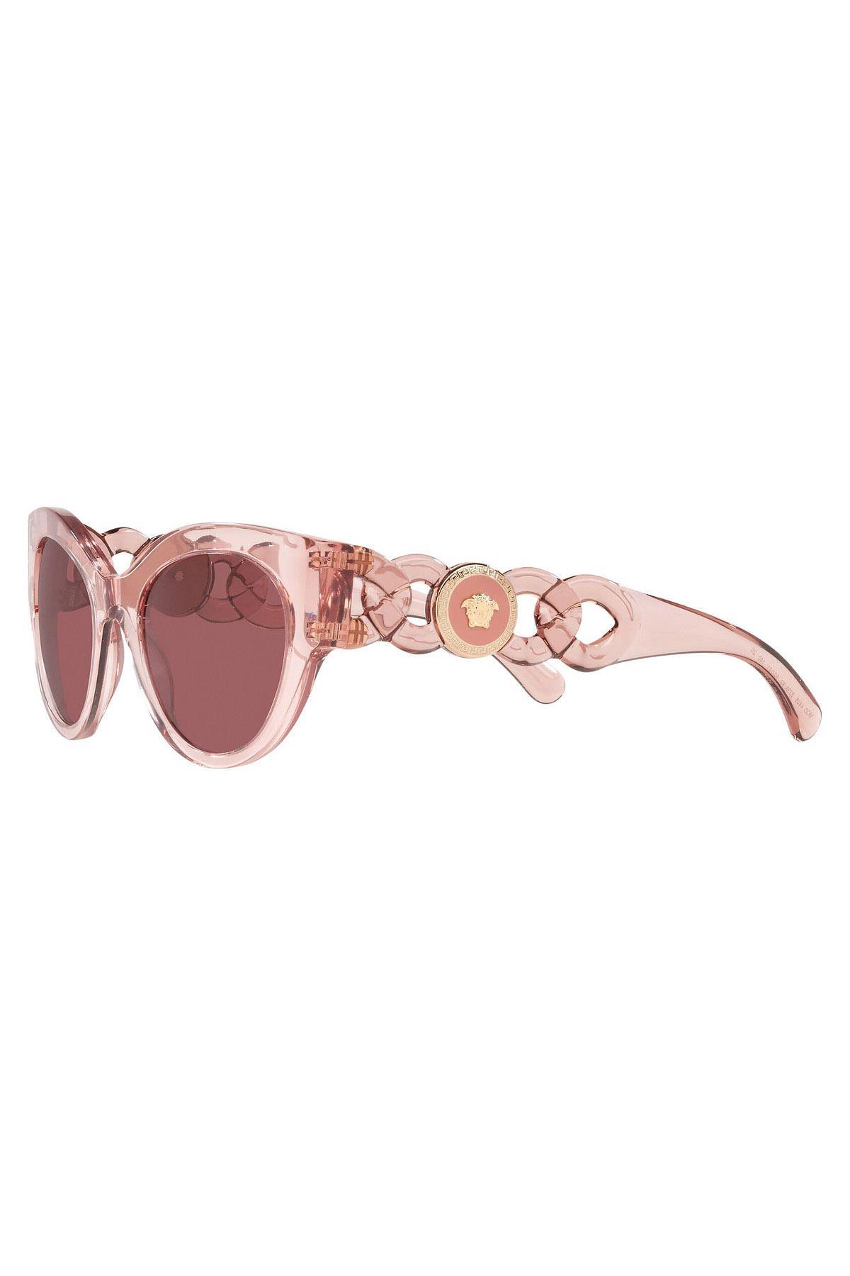 VERSACE VE4408 533969 52 ŞEFFAF PEMBE GÜNEŞ GÖZLÜĞÜ