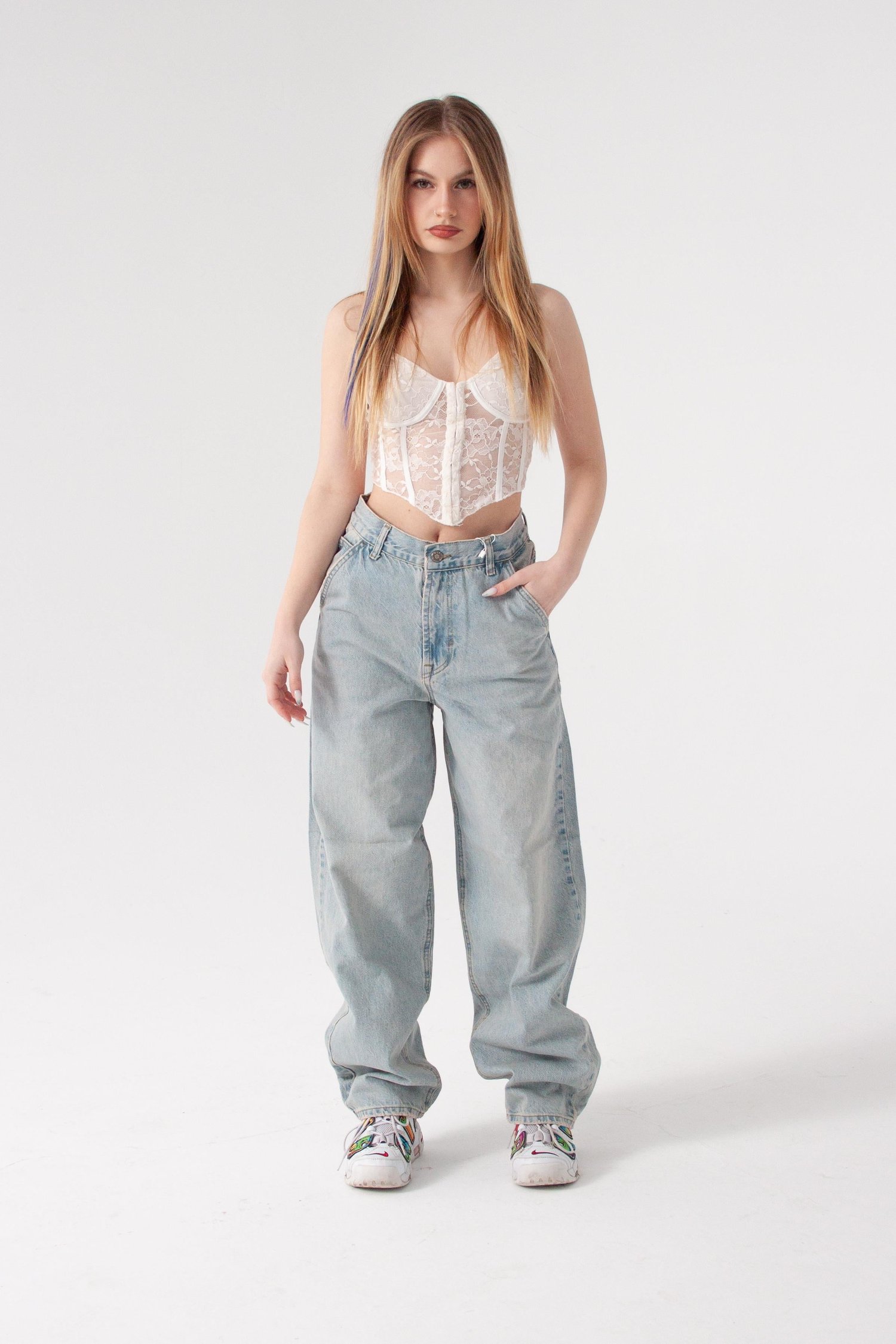 Açık Mavi Tint Skater Jean