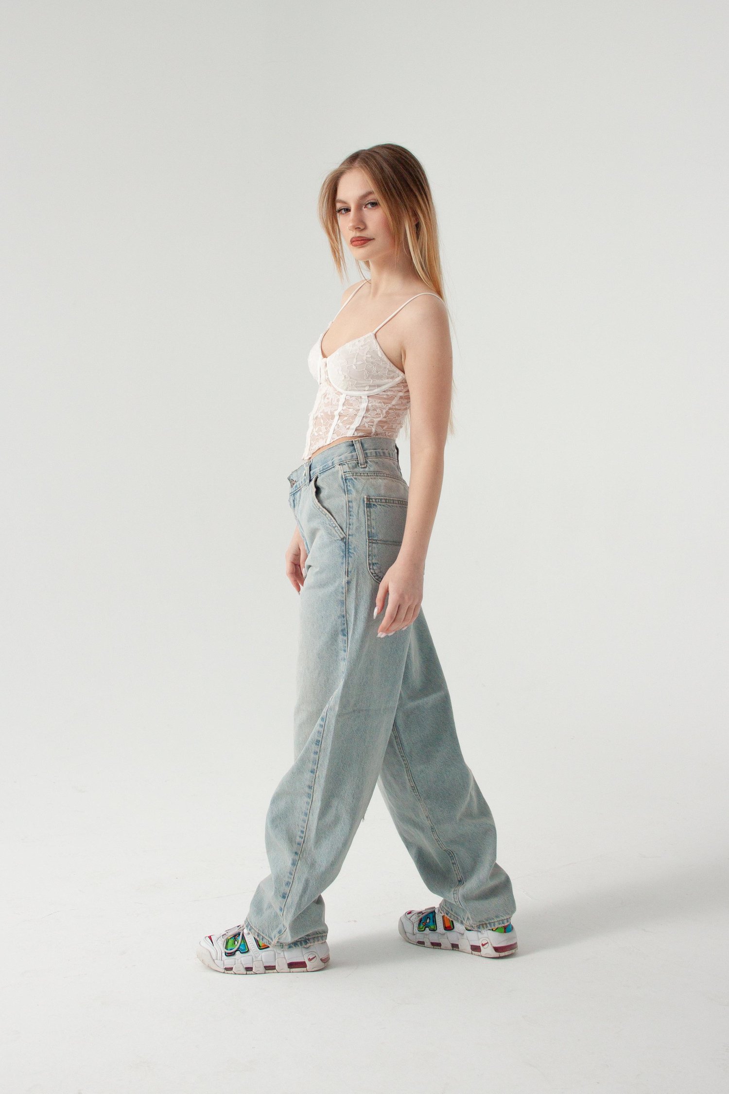 Açık Mavi Tint Skater Jean