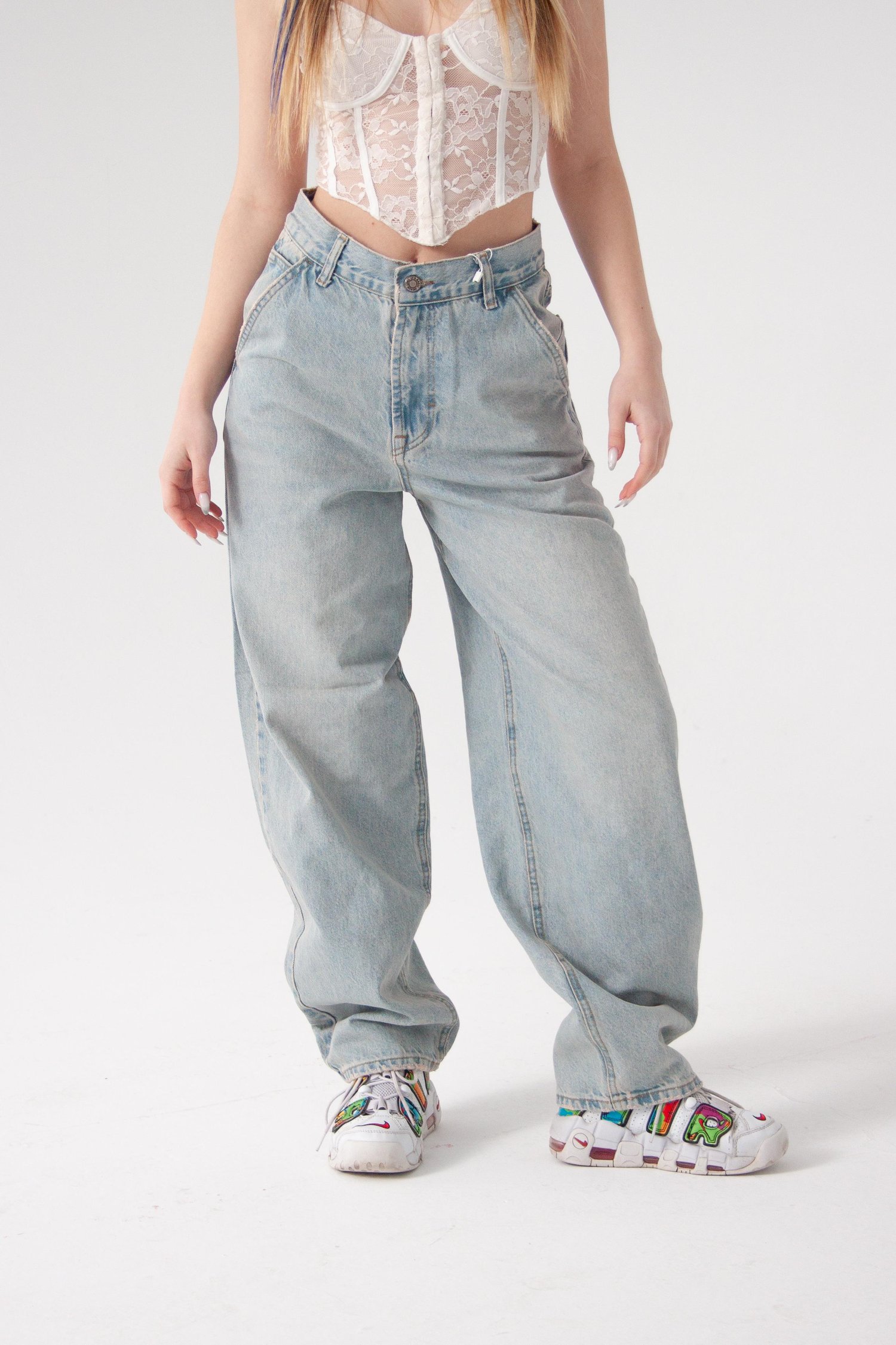 Açık Mavi Tint Skater Jean