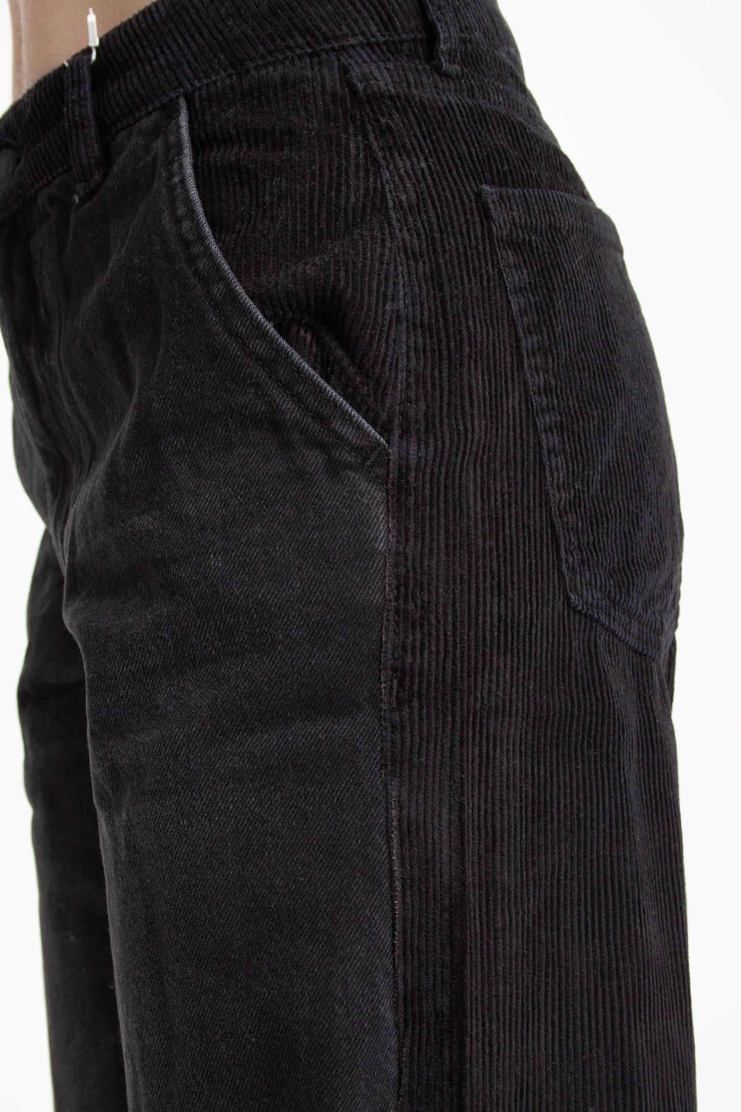 Antrasit Arkası Kadife Loose Fit Jean