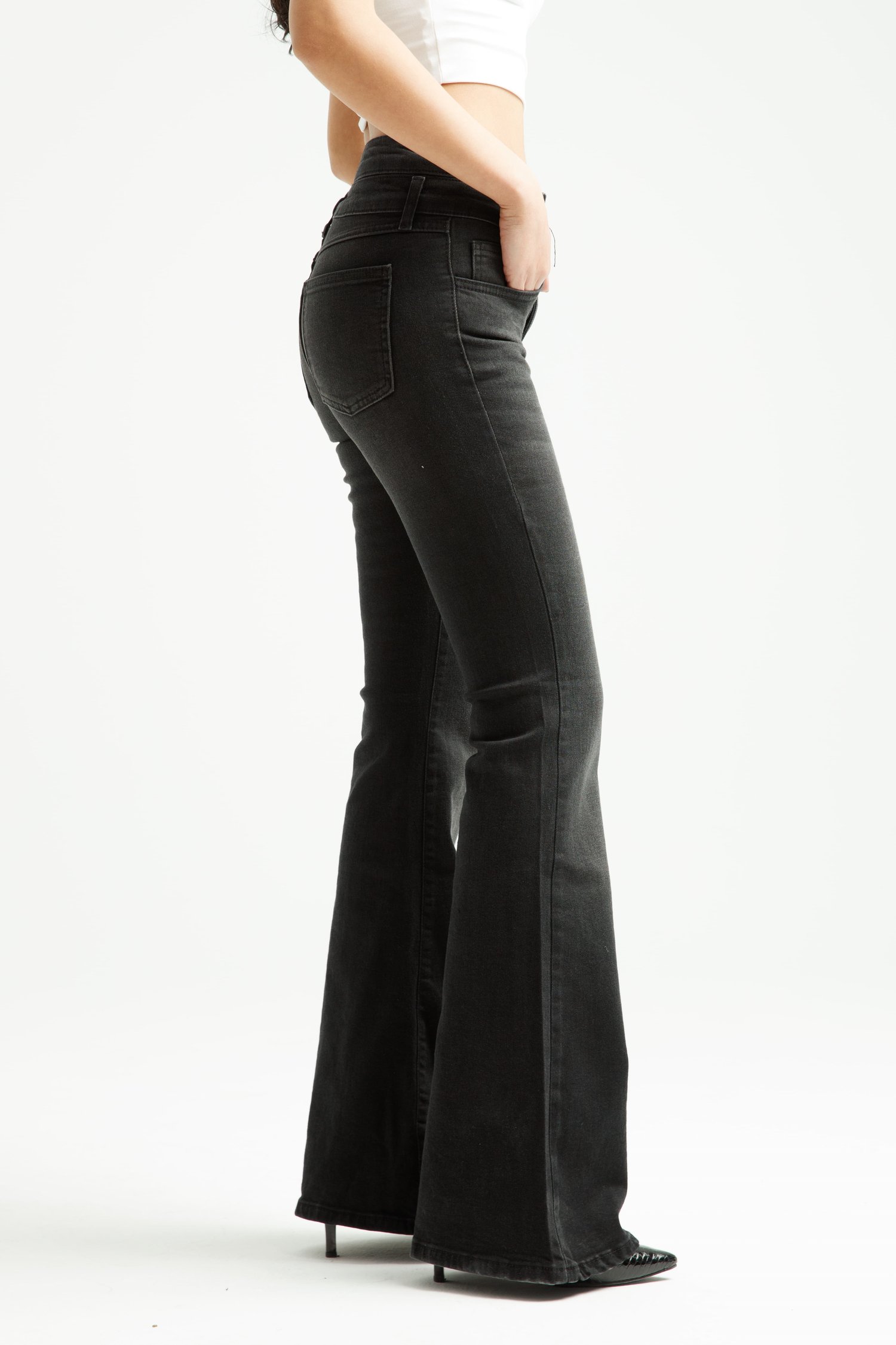 Antrasit Flare Jean