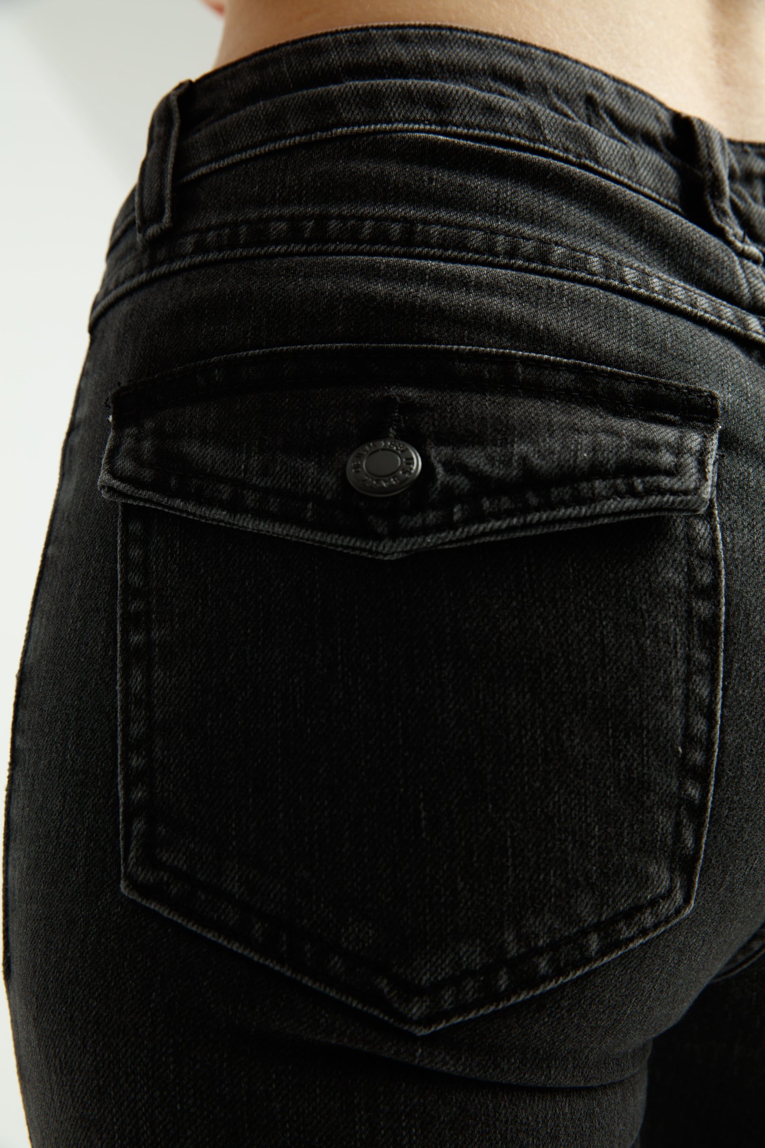 Antrasit Viscon Kumaş Flare Jean