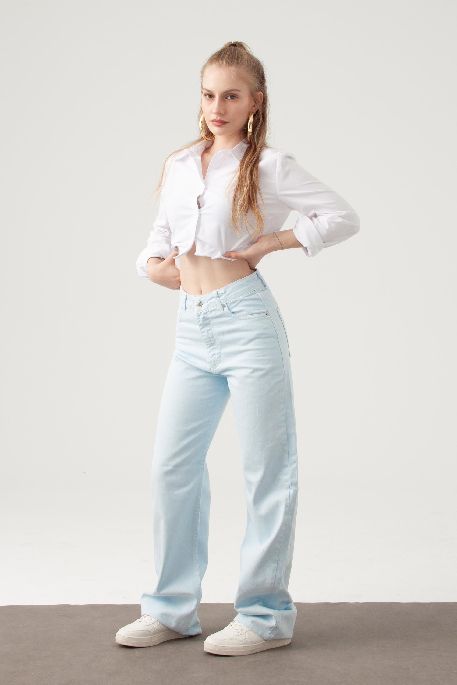 Bebek Mavisi Straight Jean