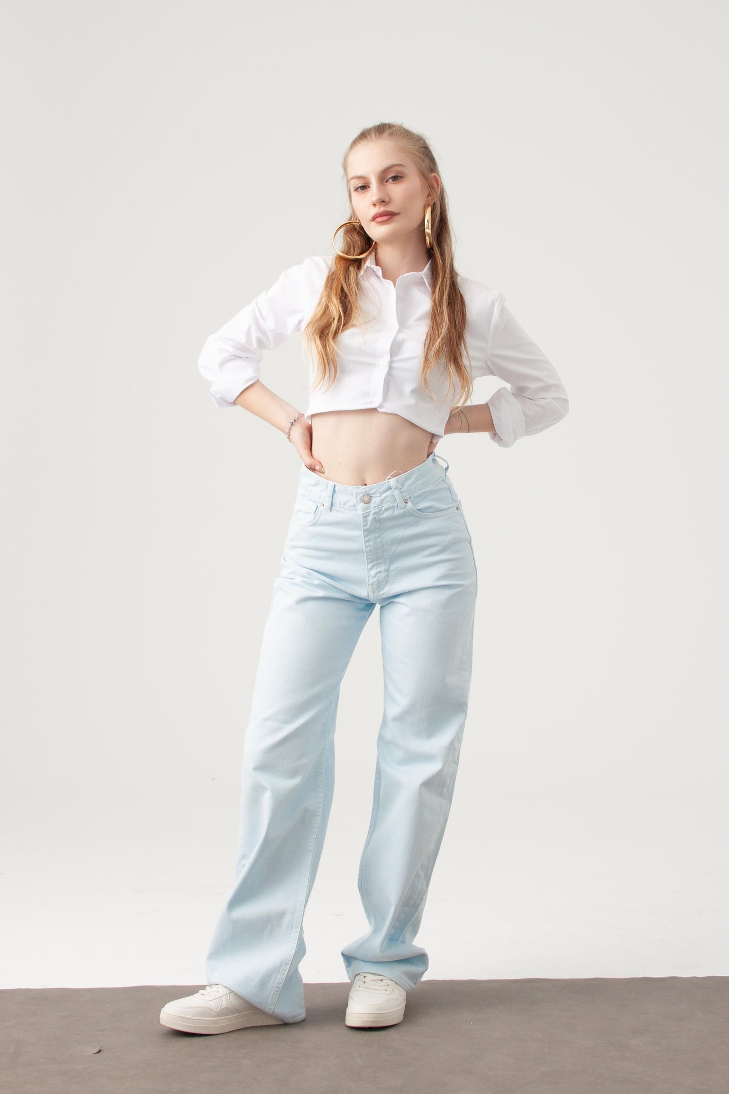 Bebek Mavisi Straight Jean