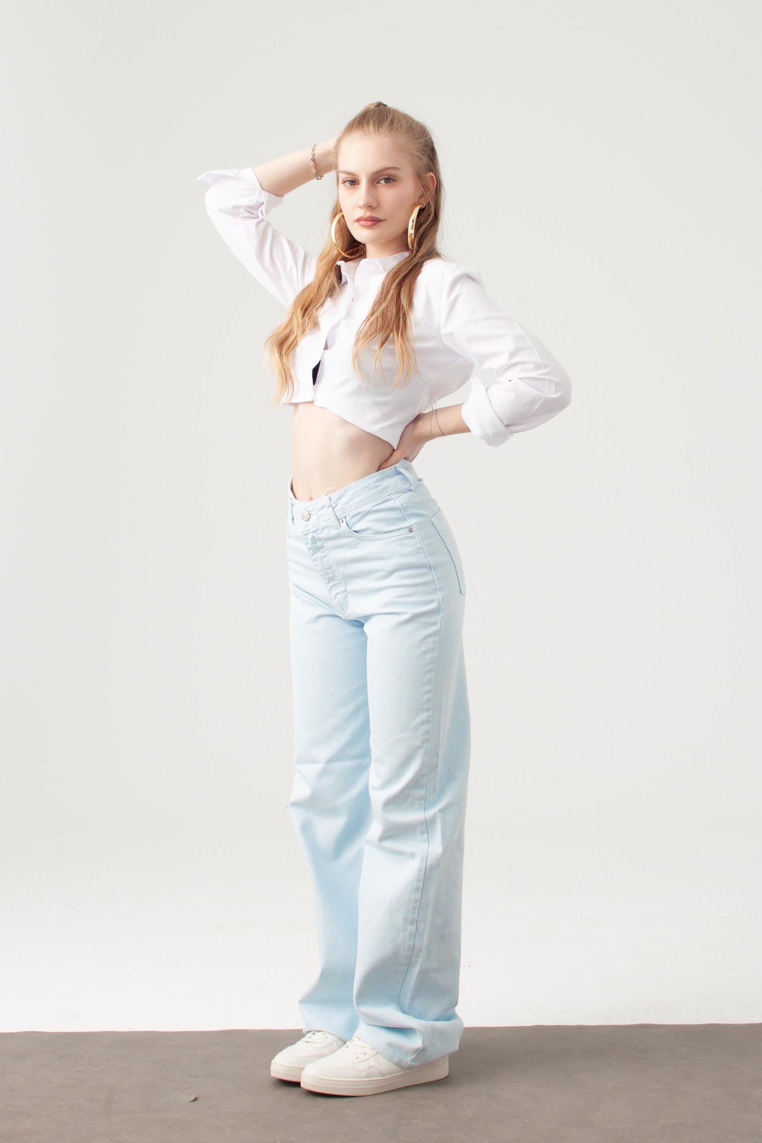 Bebek Mavisi Straight Jean