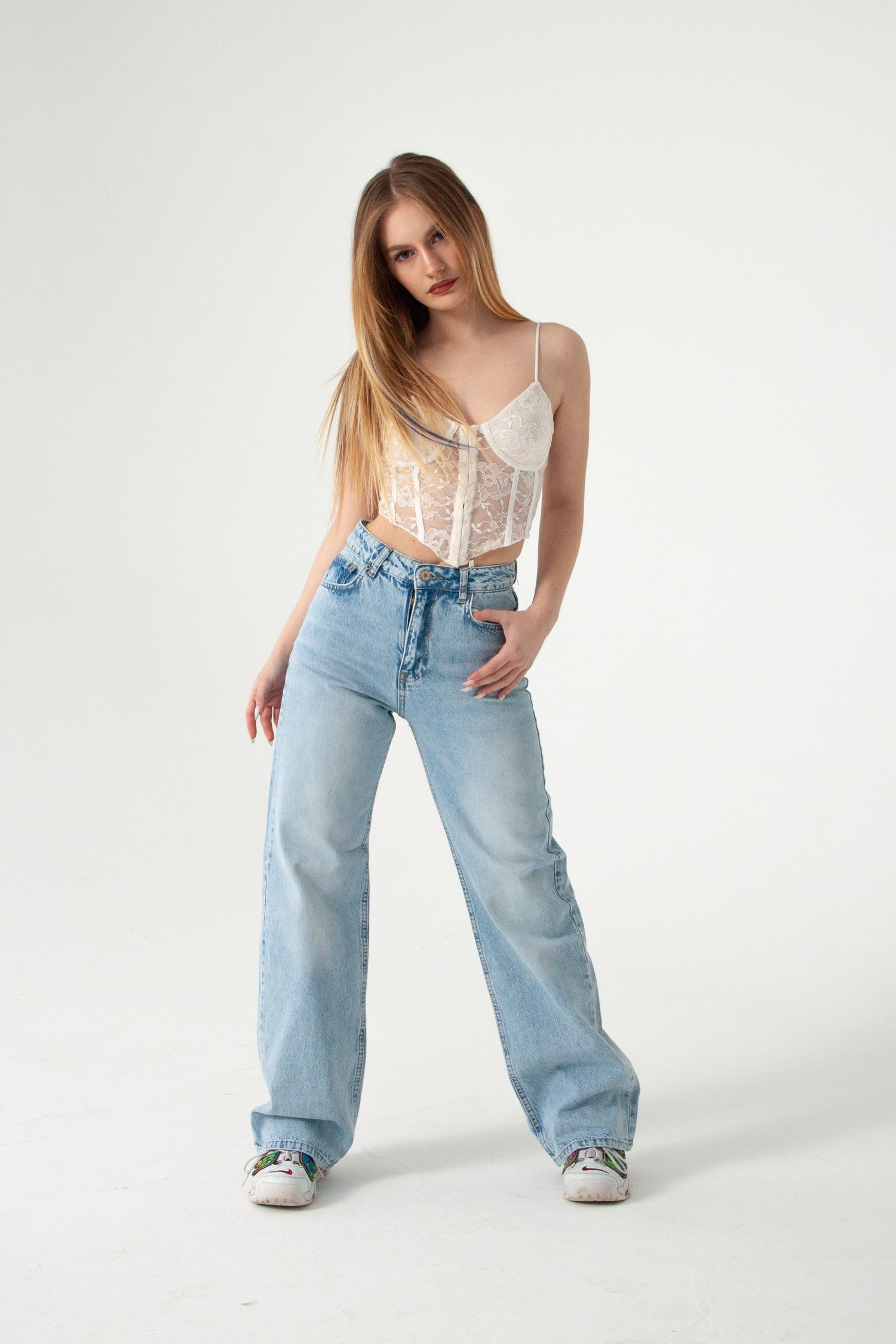 Buz Mavi Tint Straight Jean