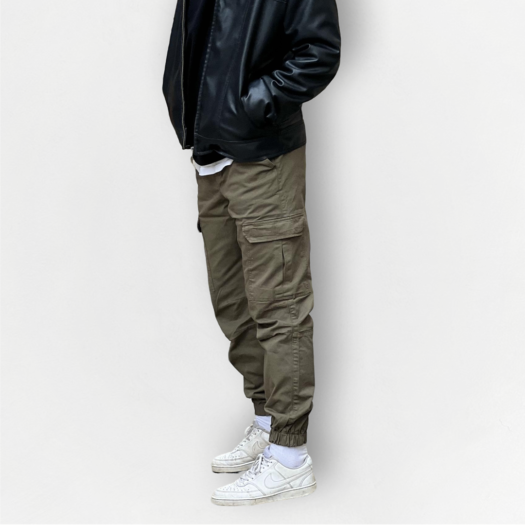 Haki Regular Fit Kargo Cep Jogger Pantolon