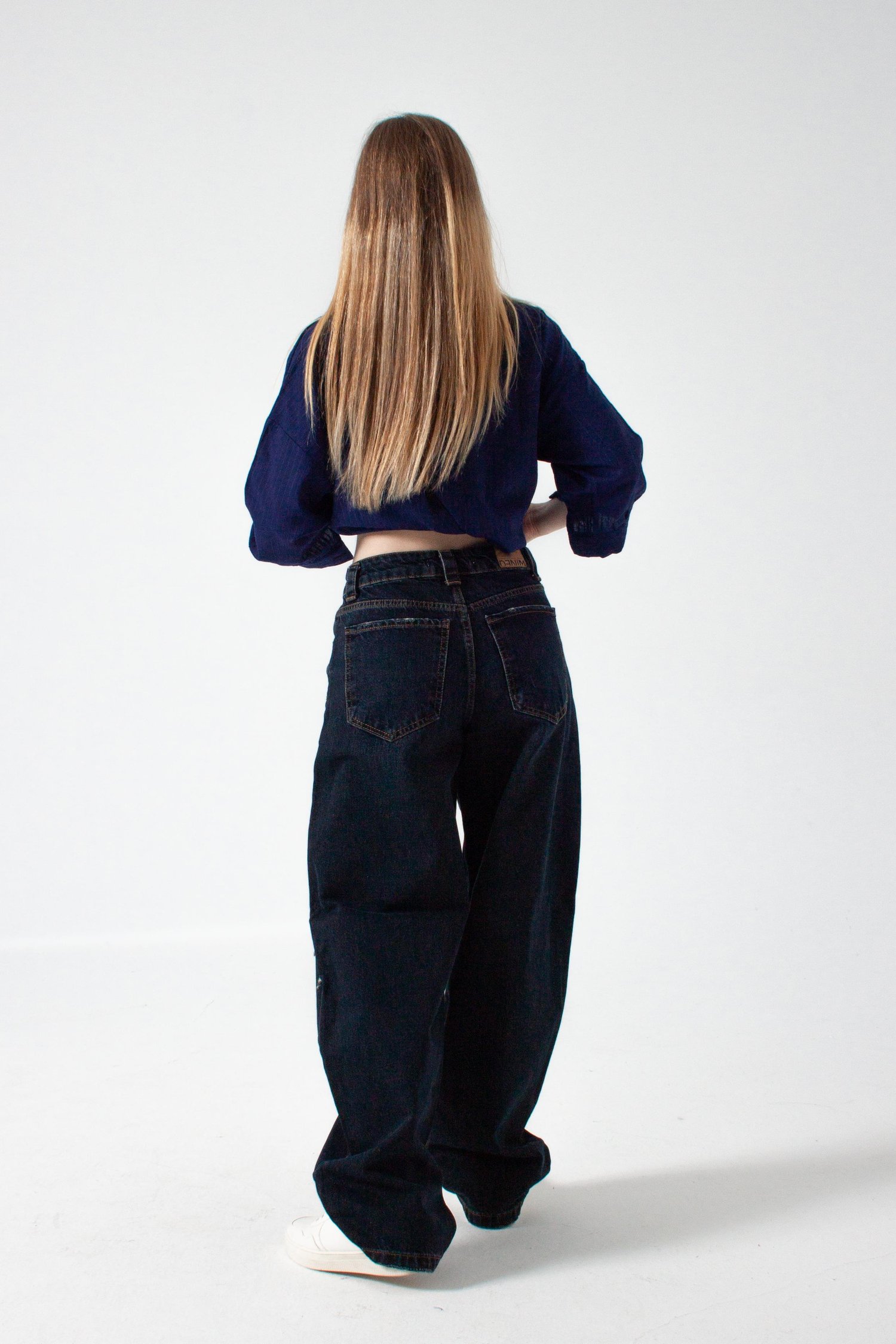 K. Kot Rengi Yırtıklı Baggy Baloon Jean