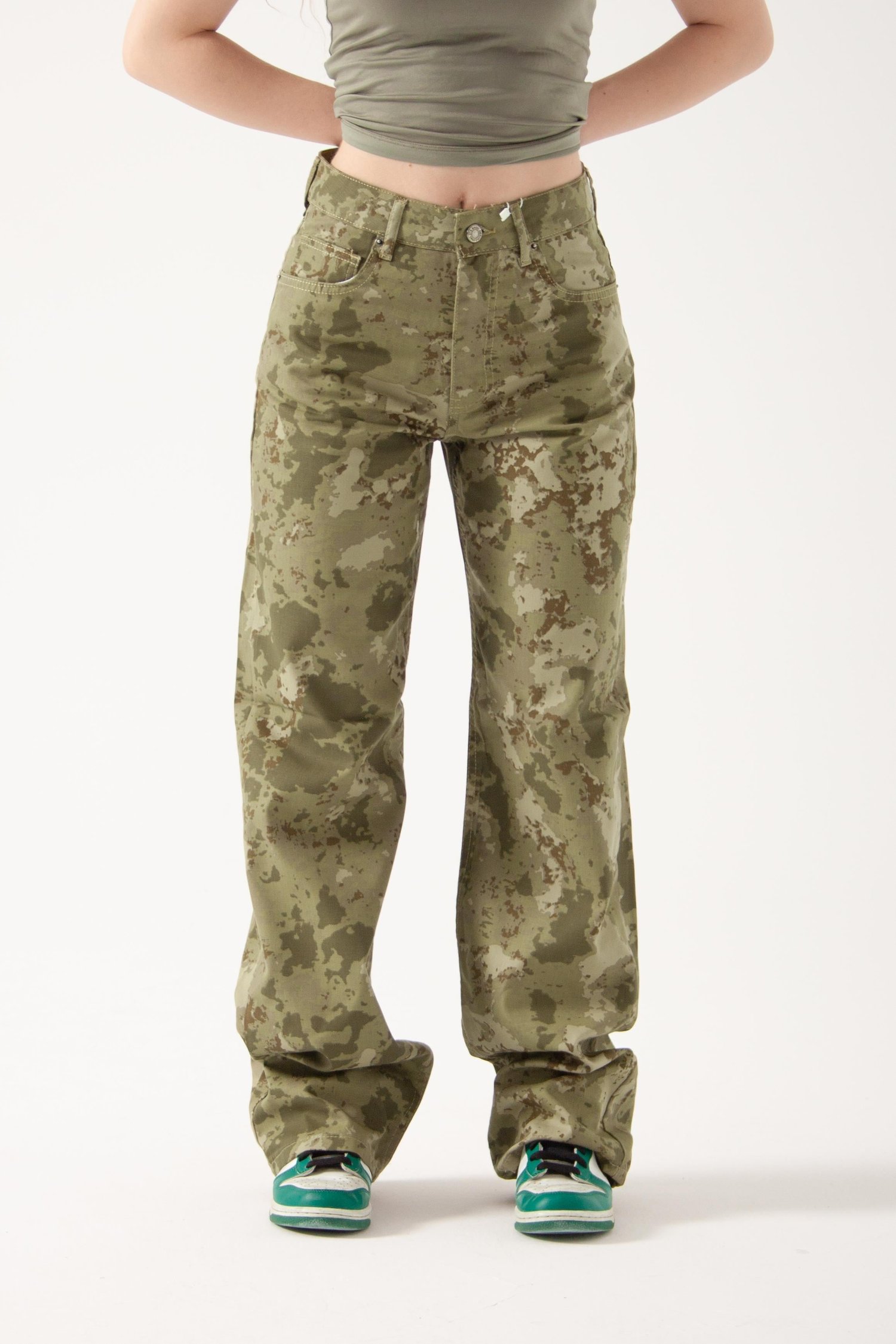 Kamuflaj Loose Fit Jean
