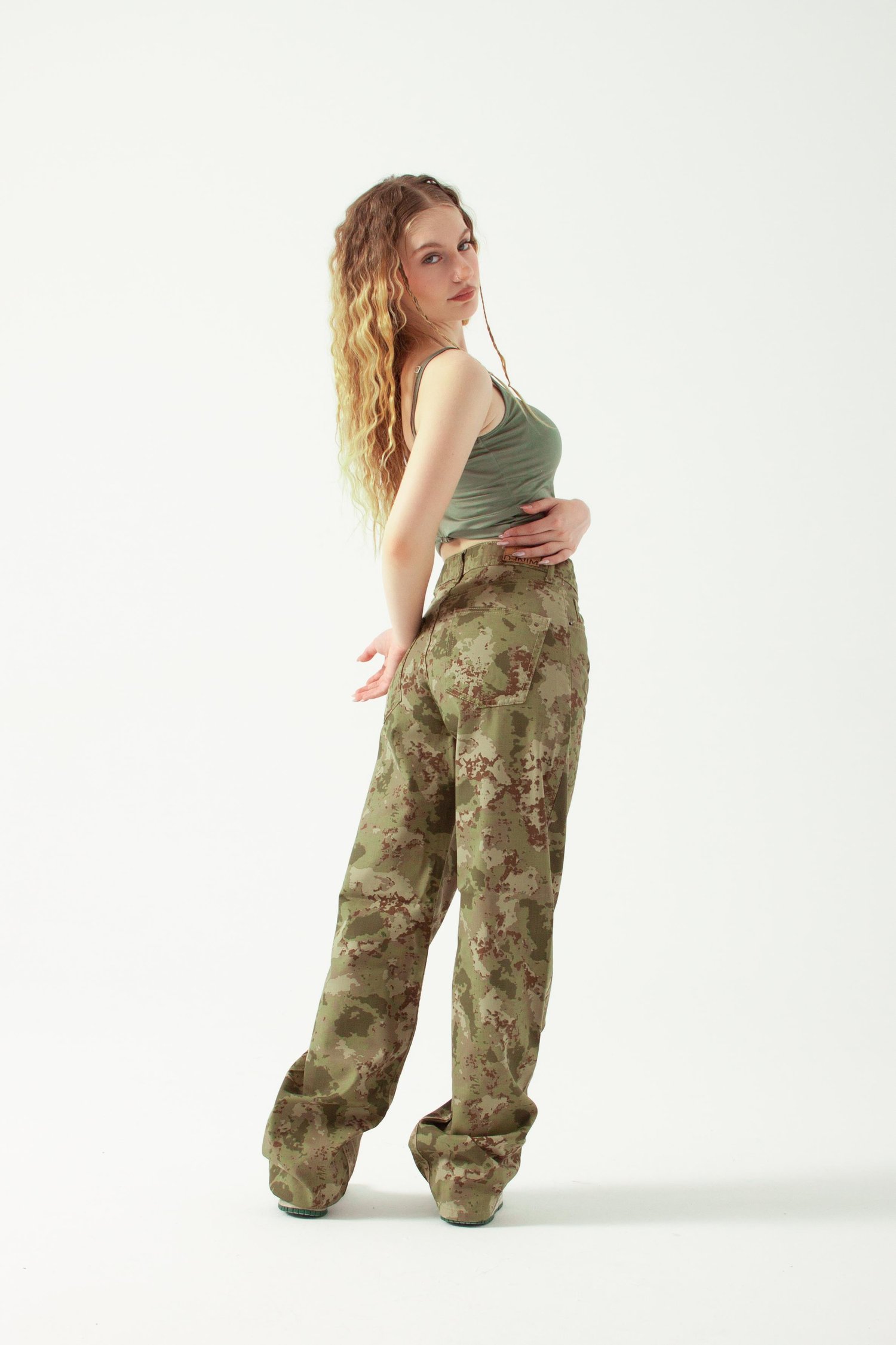 Kamuflaj Loose Fit Jean