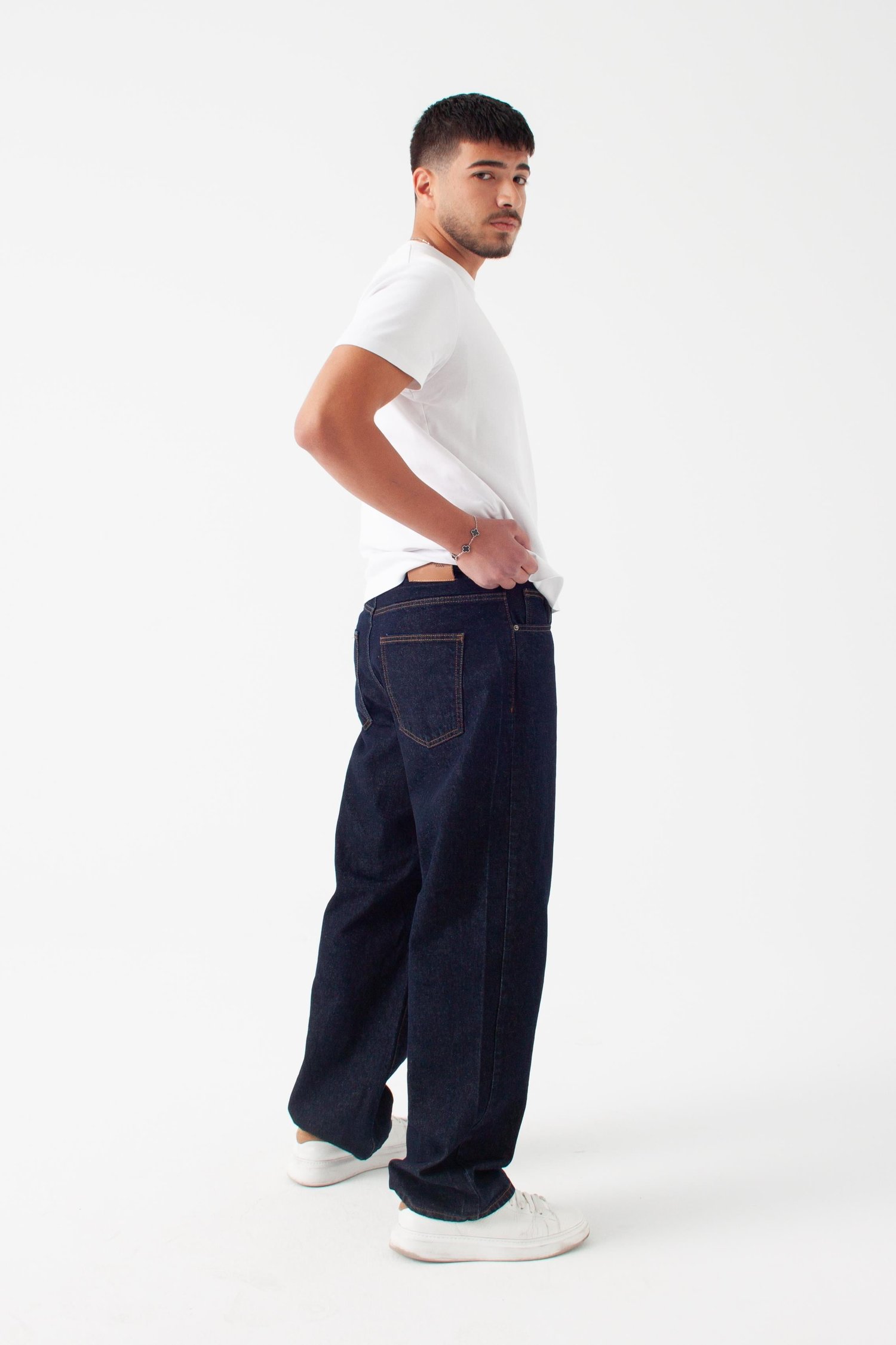 Koyu İndigo Relaxed Baggy Jean