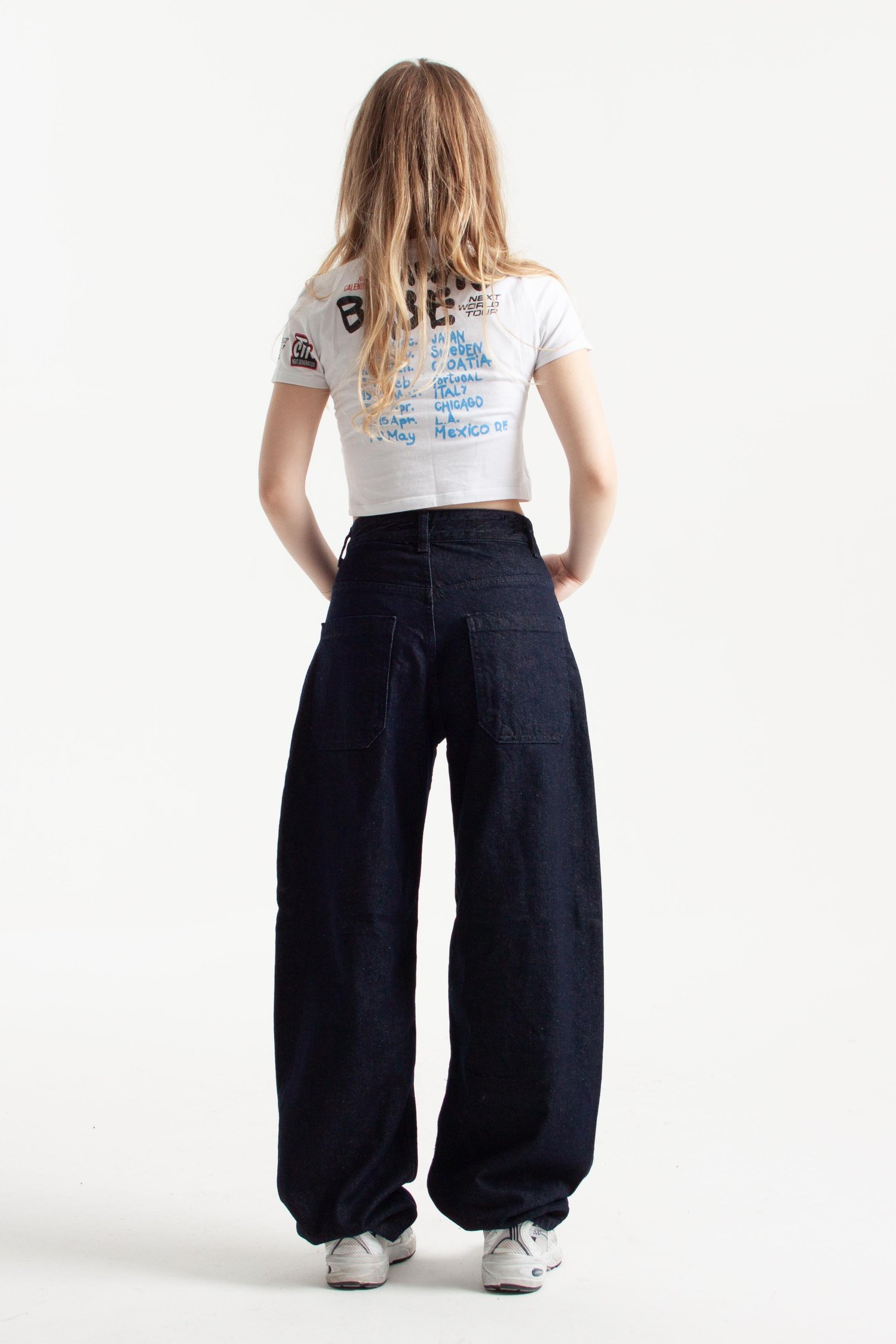 Koyu İndigo Wide Leg Jean