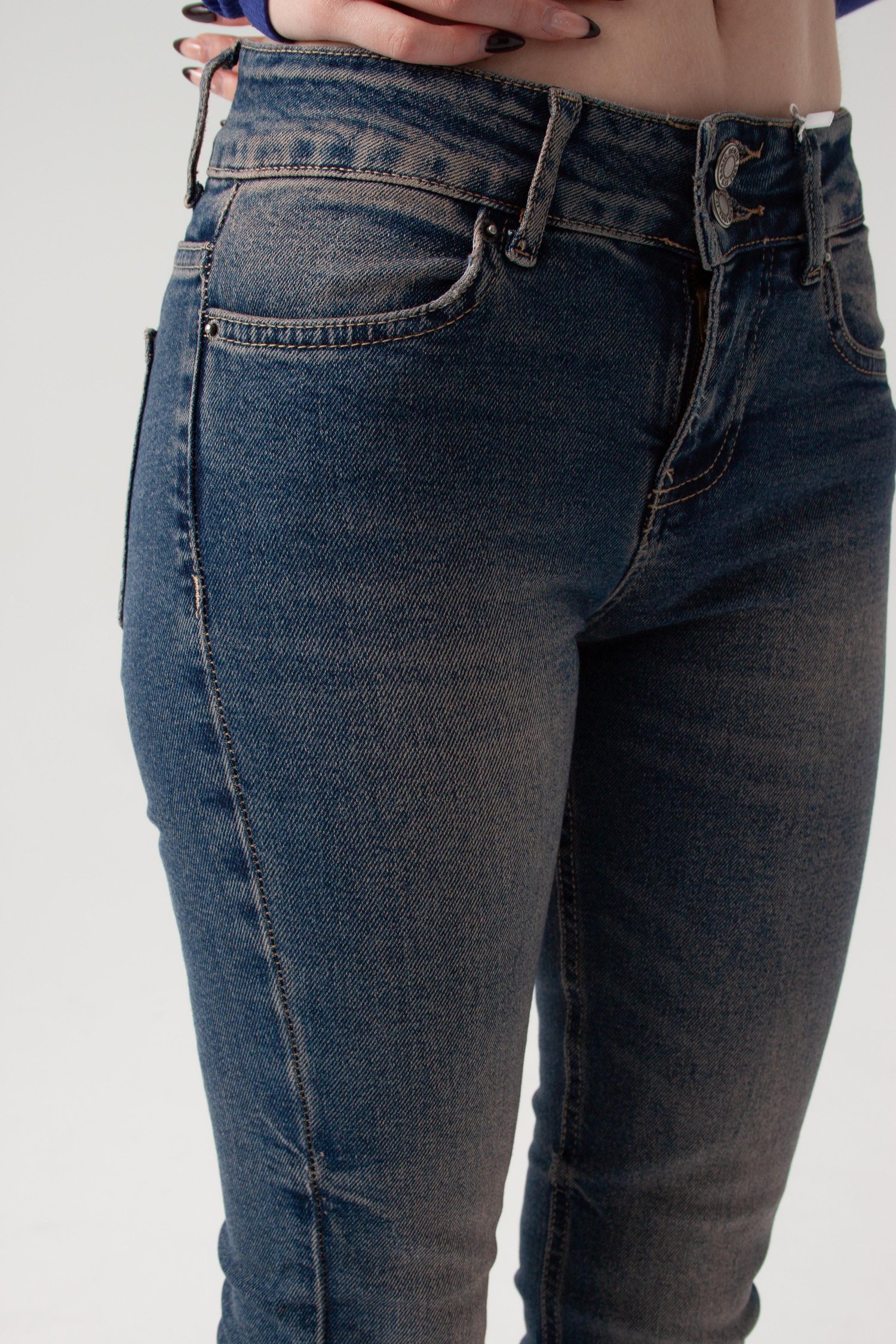 Koyu Mavi Tint Bootcut Jean