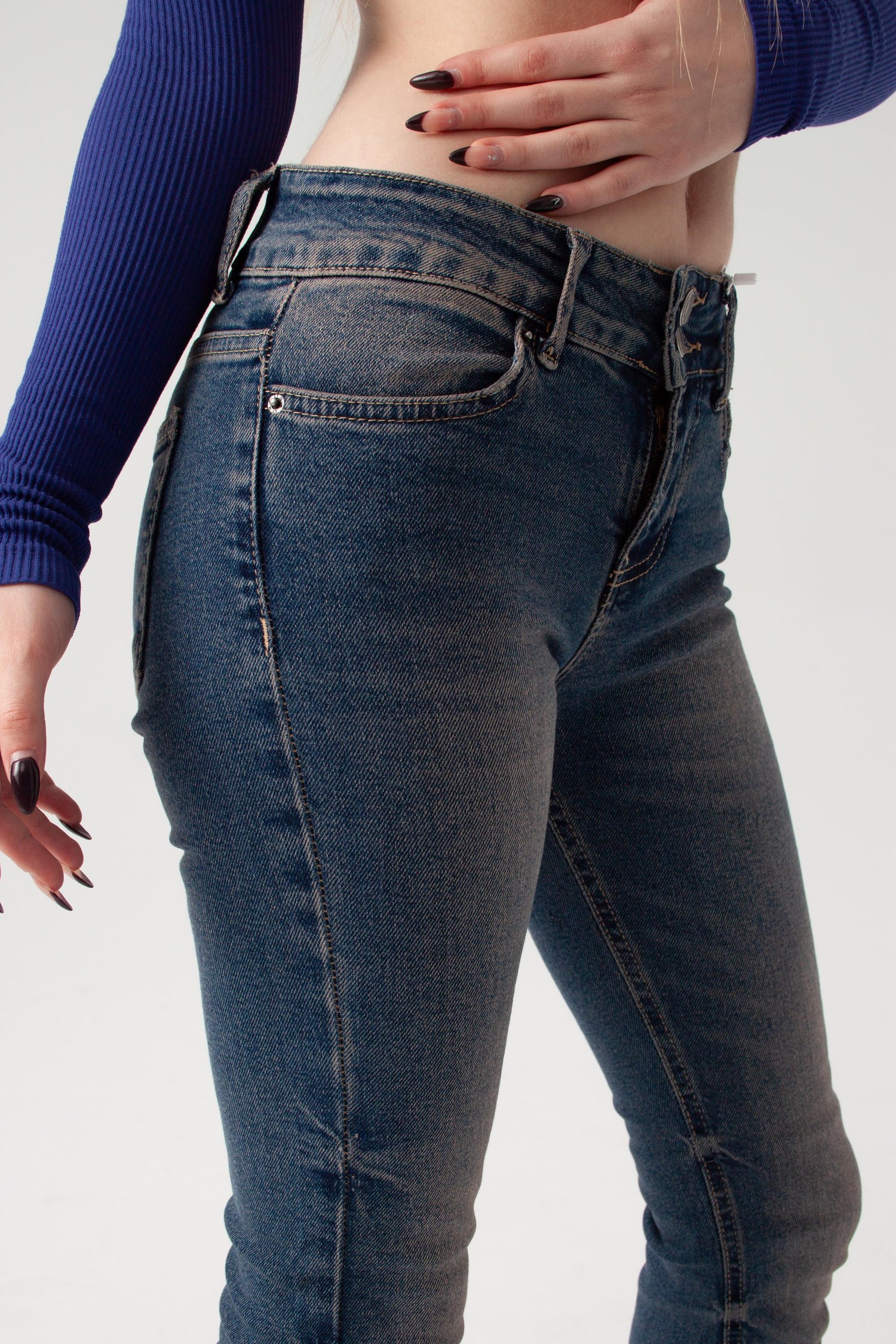 Koyu Mavi Tint Bootcut Jean