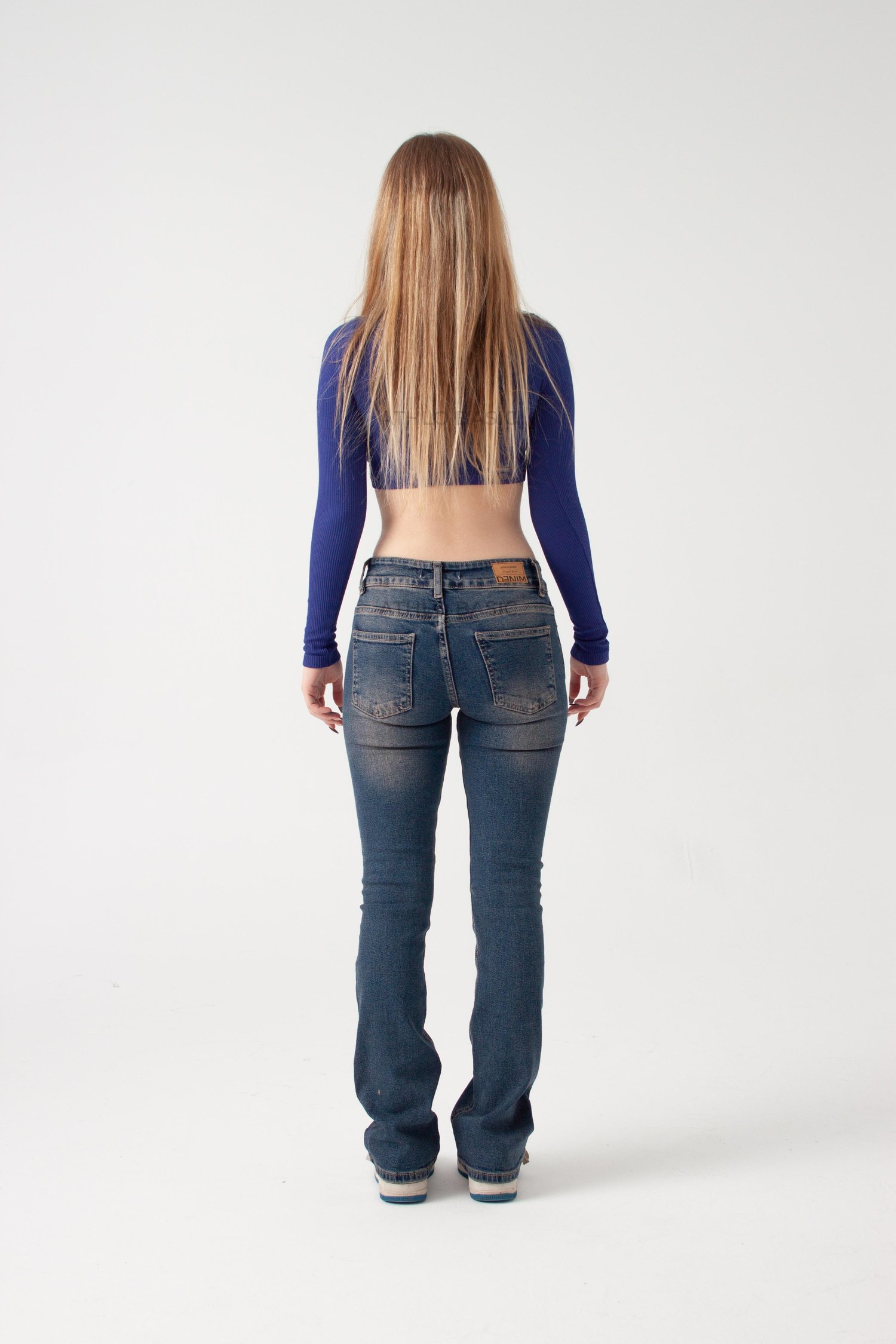 Koyu Mavi Tint Bootcut Jean