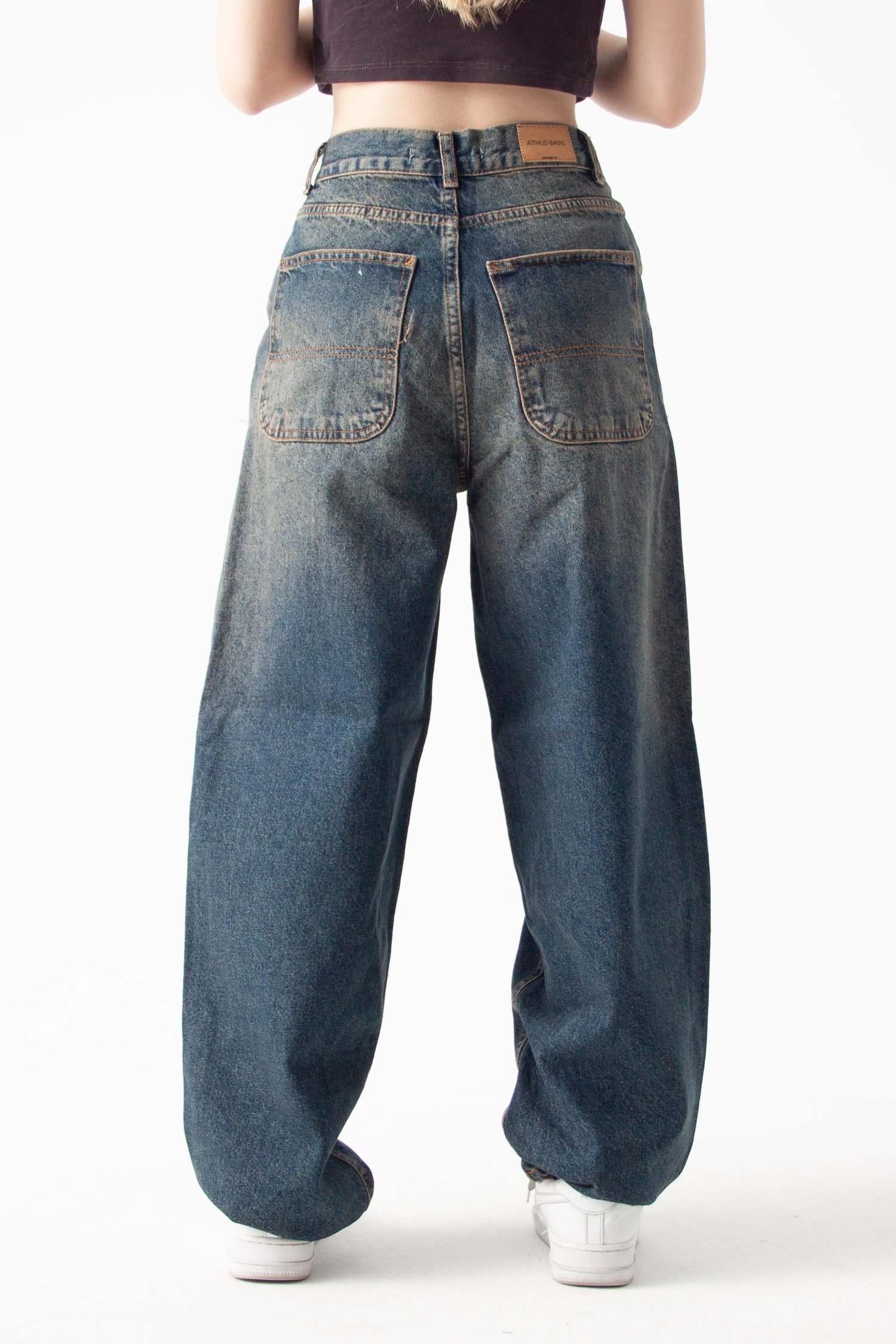 Koyu Mavi Tint Skater Jean