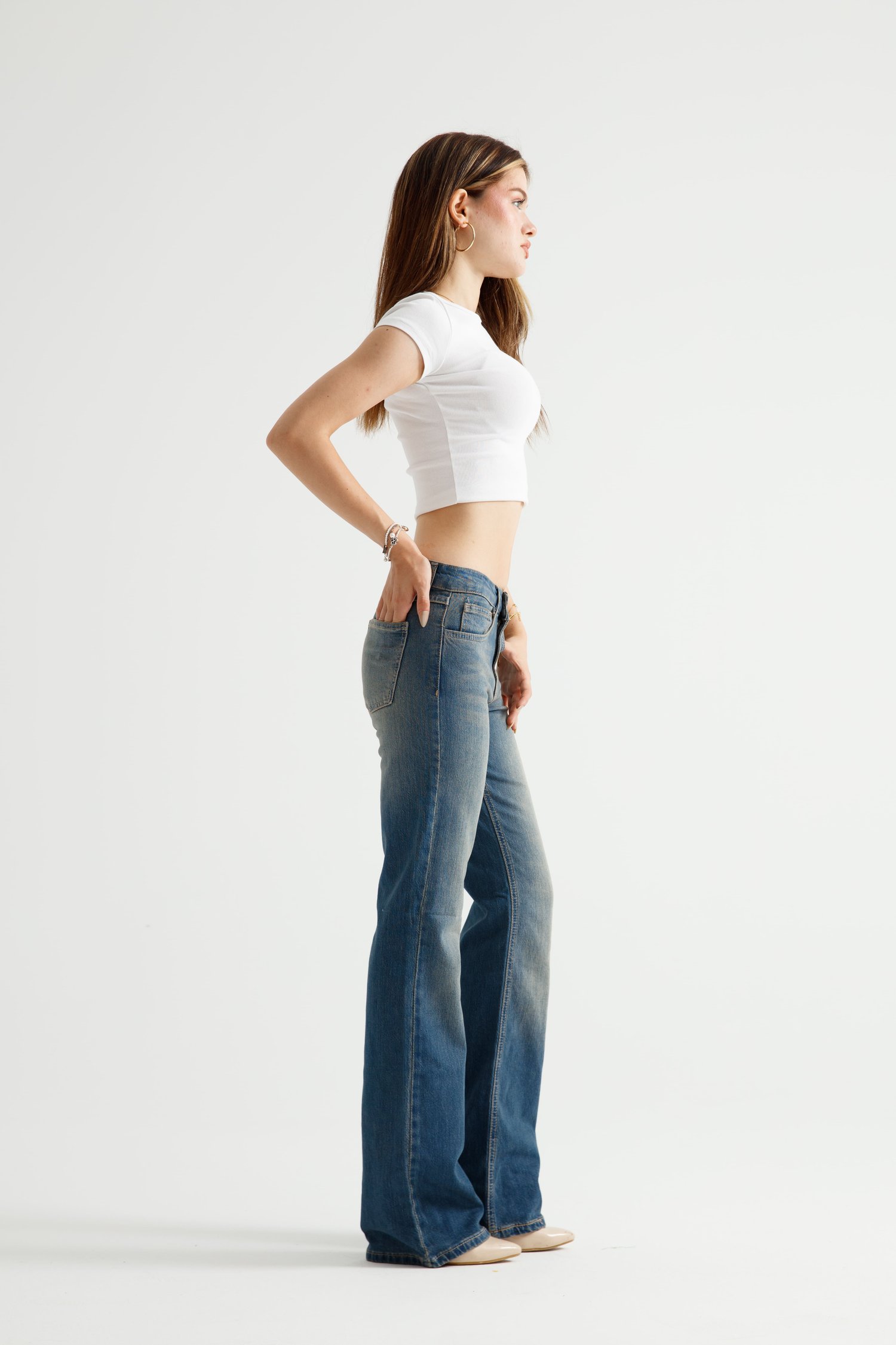 Mavi Viscon Kumaş Flare Jean