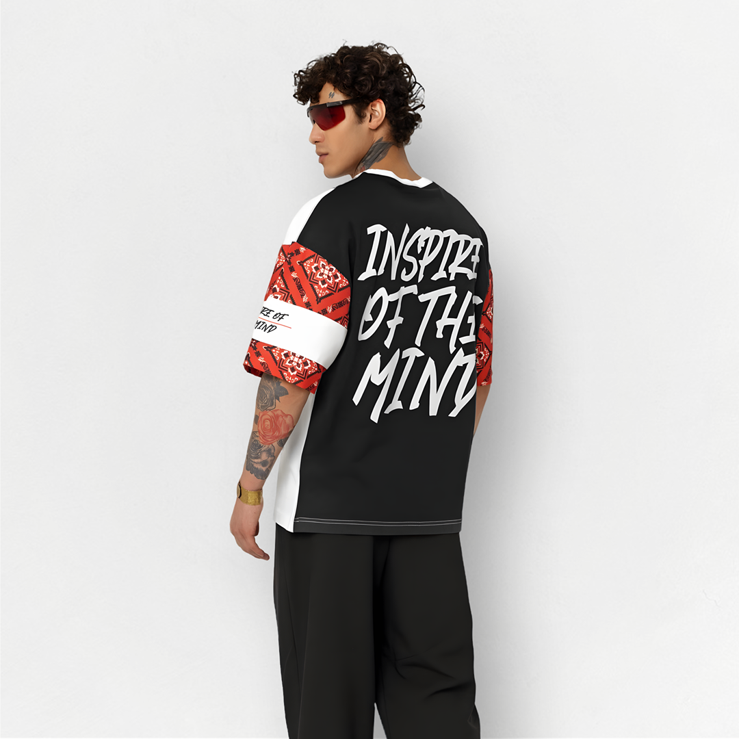 Off The System Detaylı Unisex Oversize Tişört