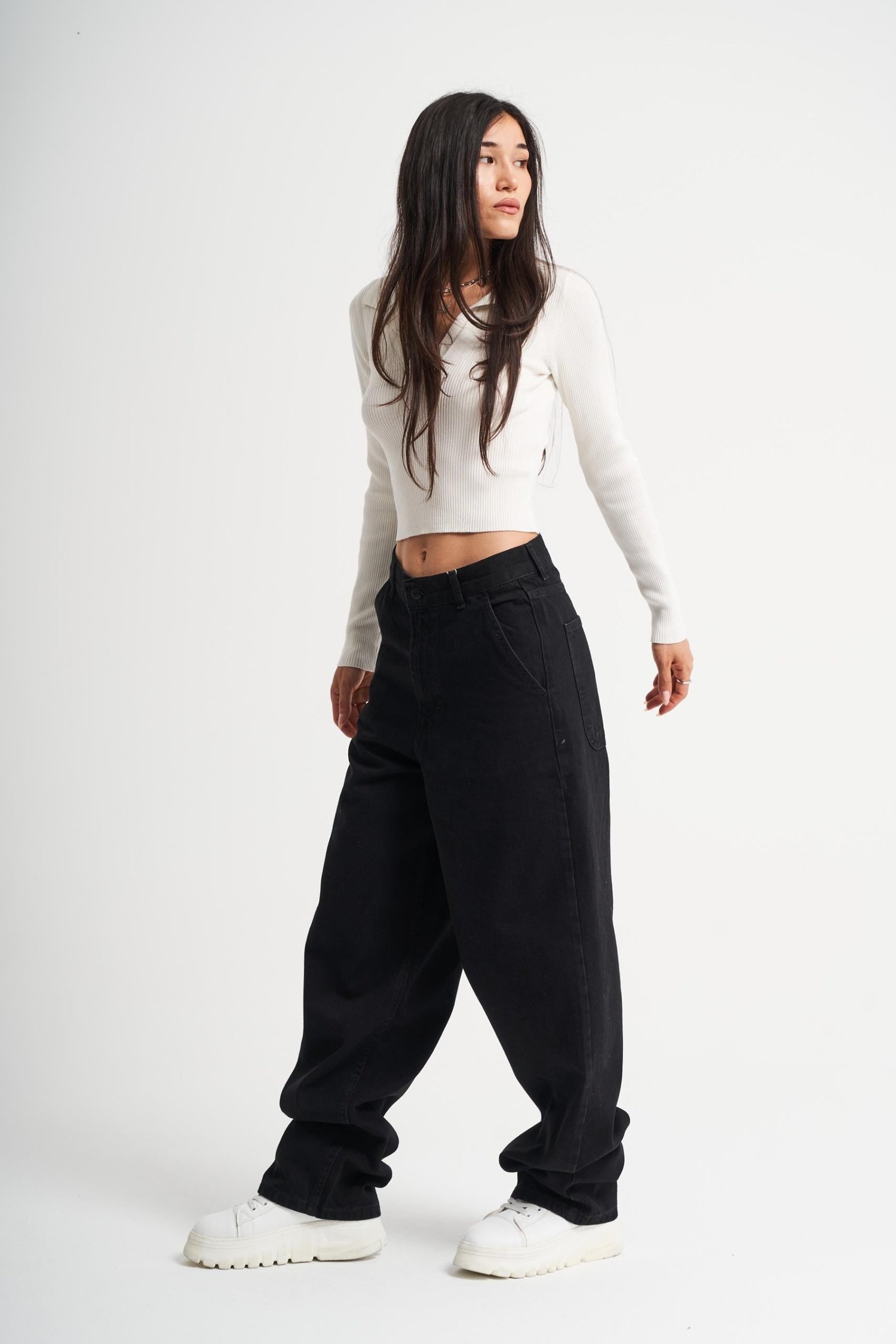 Siyah Skater Jean