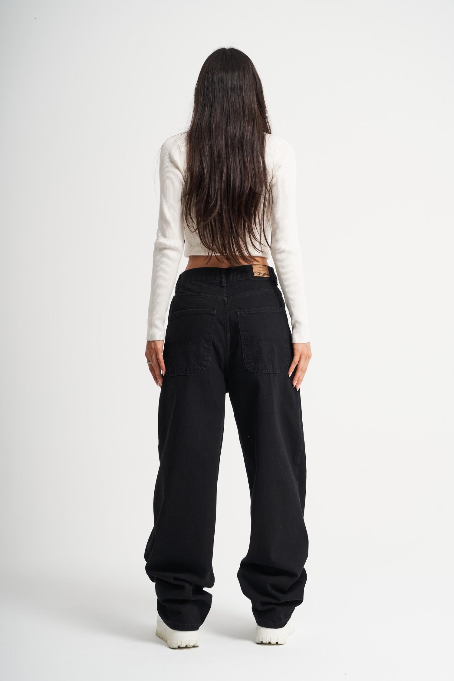 Siyah Skater Jean