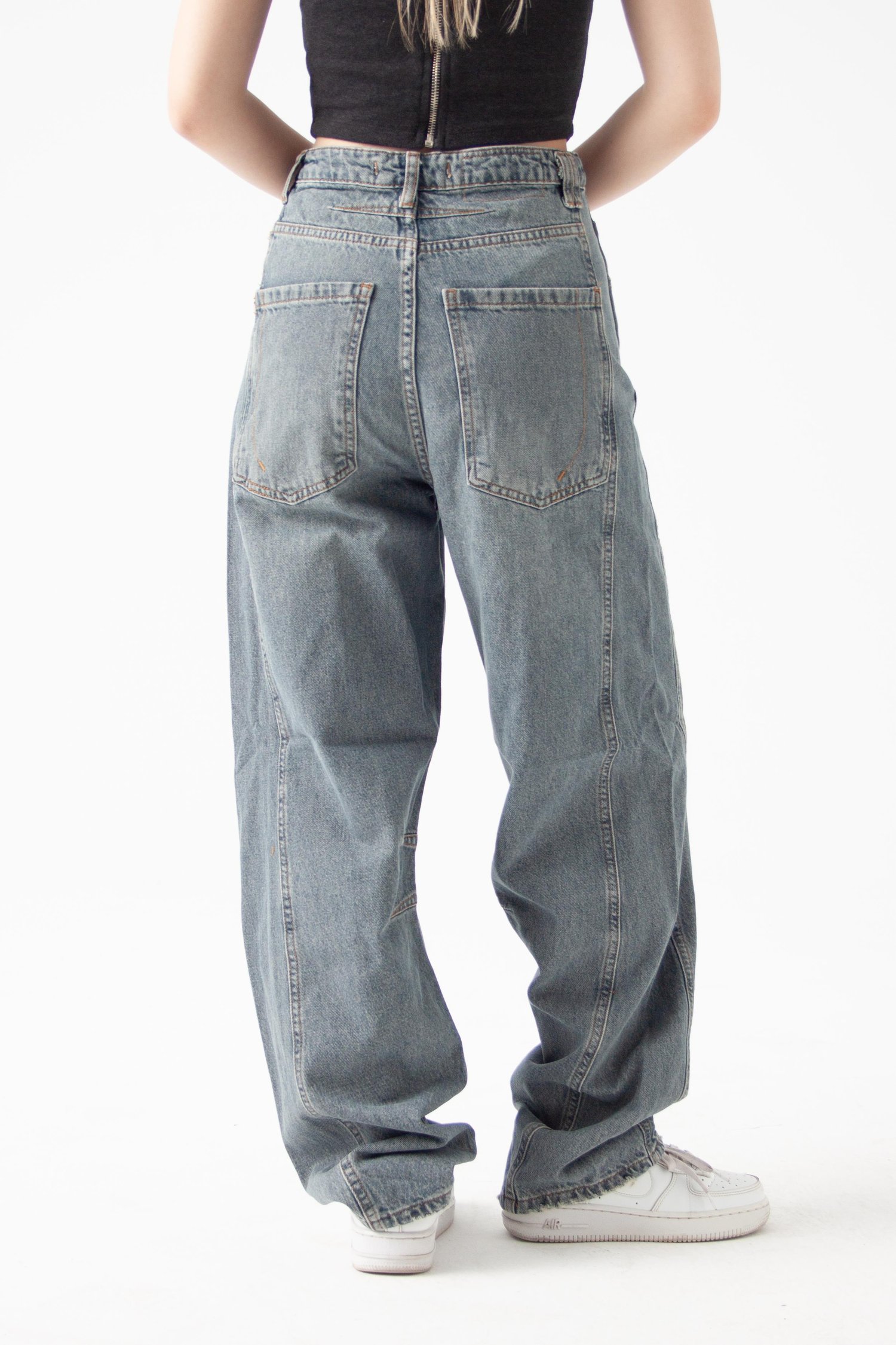 Soluk Mavi Baggy Jean