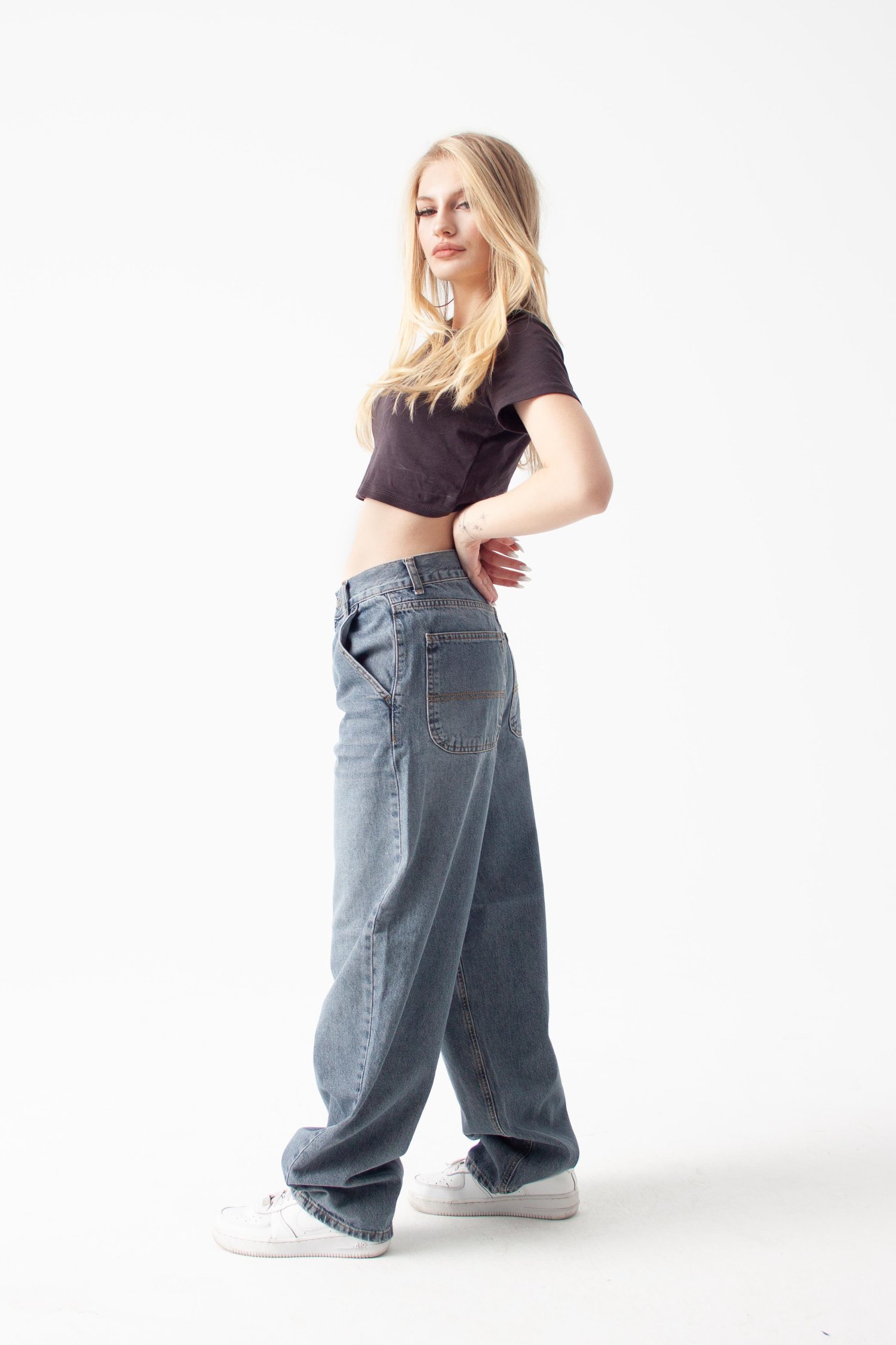 Soluk Mavi Skater Jean